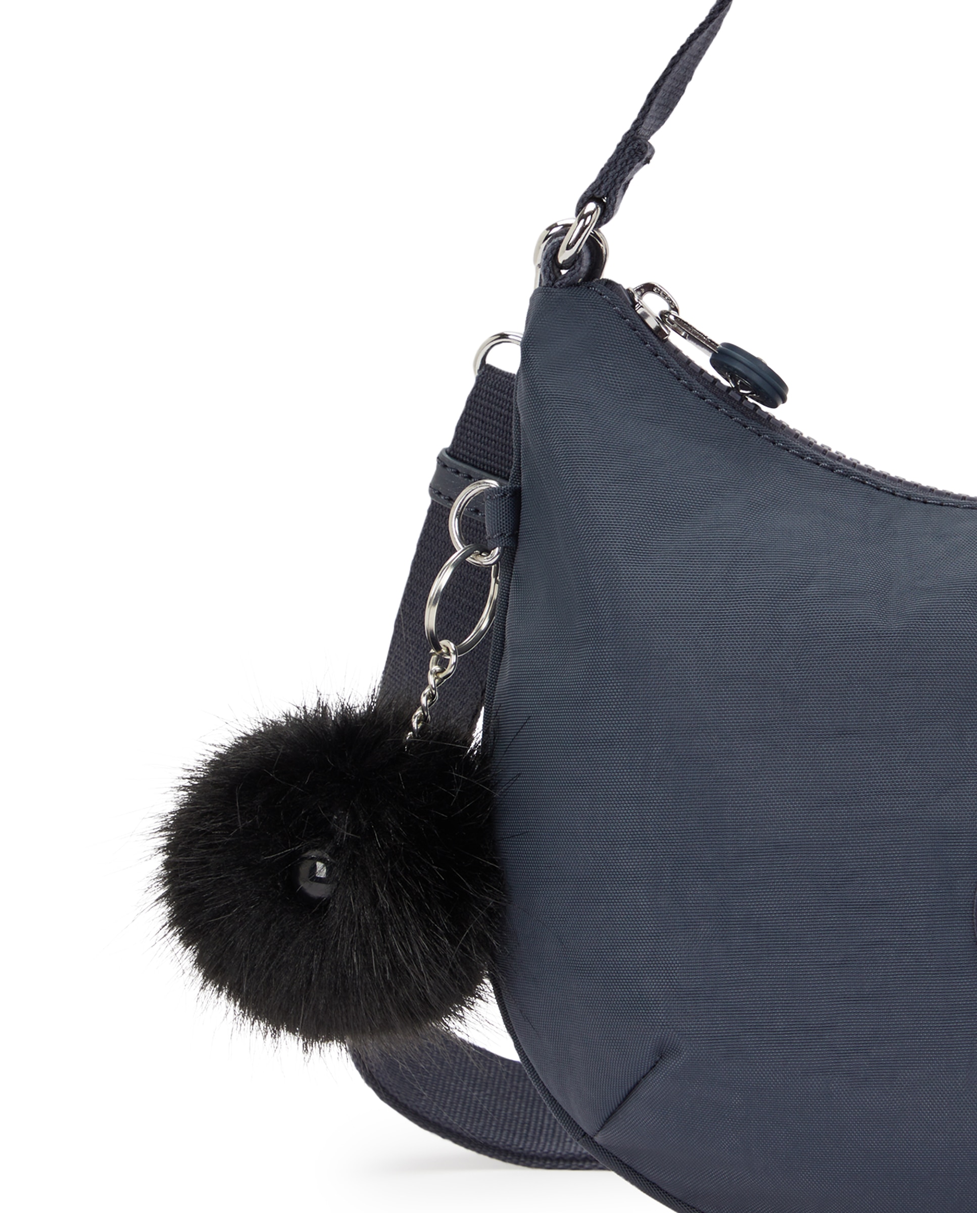 Bolso de hombro mediano con cremallera y asa bandolera - Kipling - Gris oscuro Gris oscuro-5