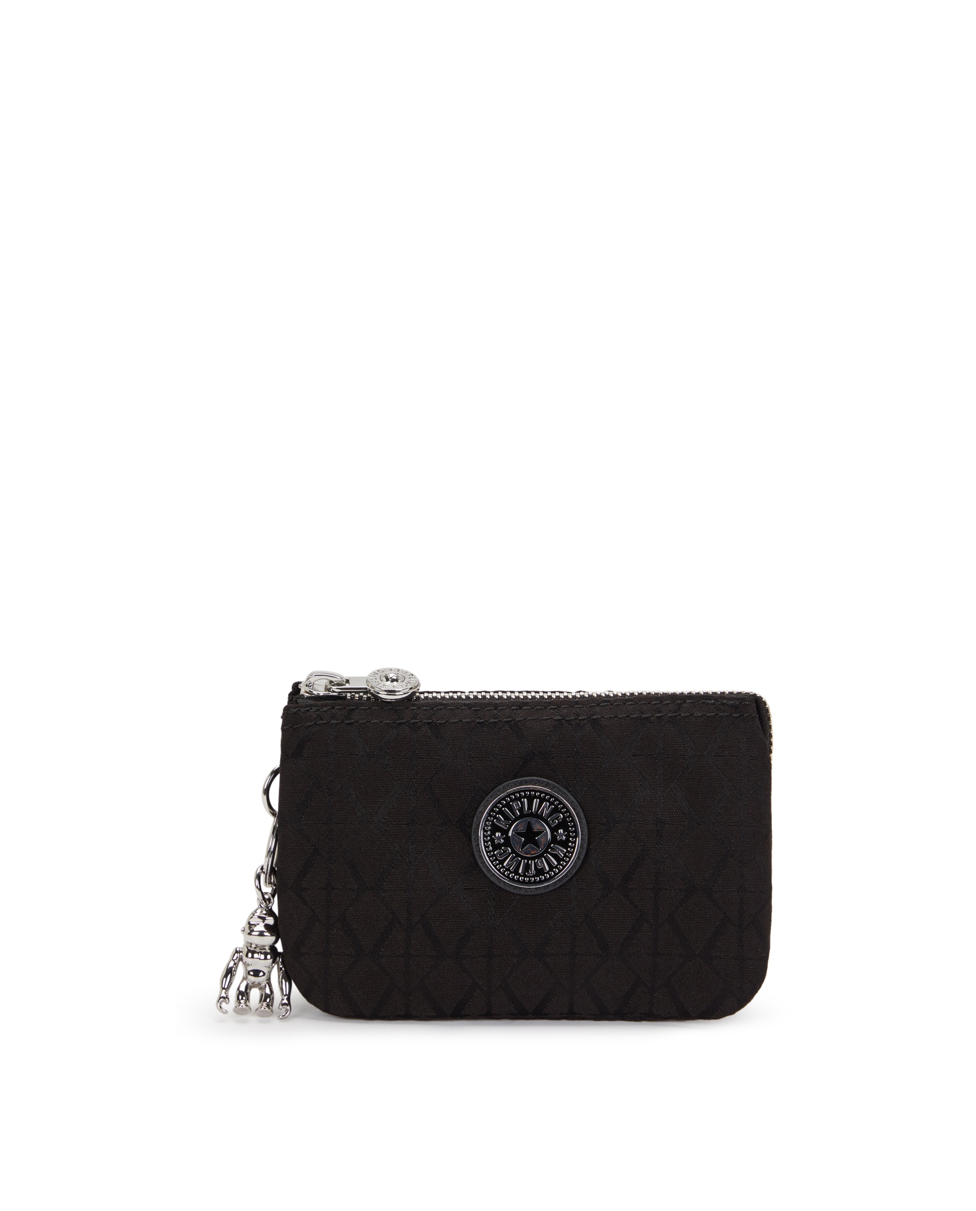Monedero de mujer pequeño multiusos con cremallera y llavero - Kipling - Negro Negro-1