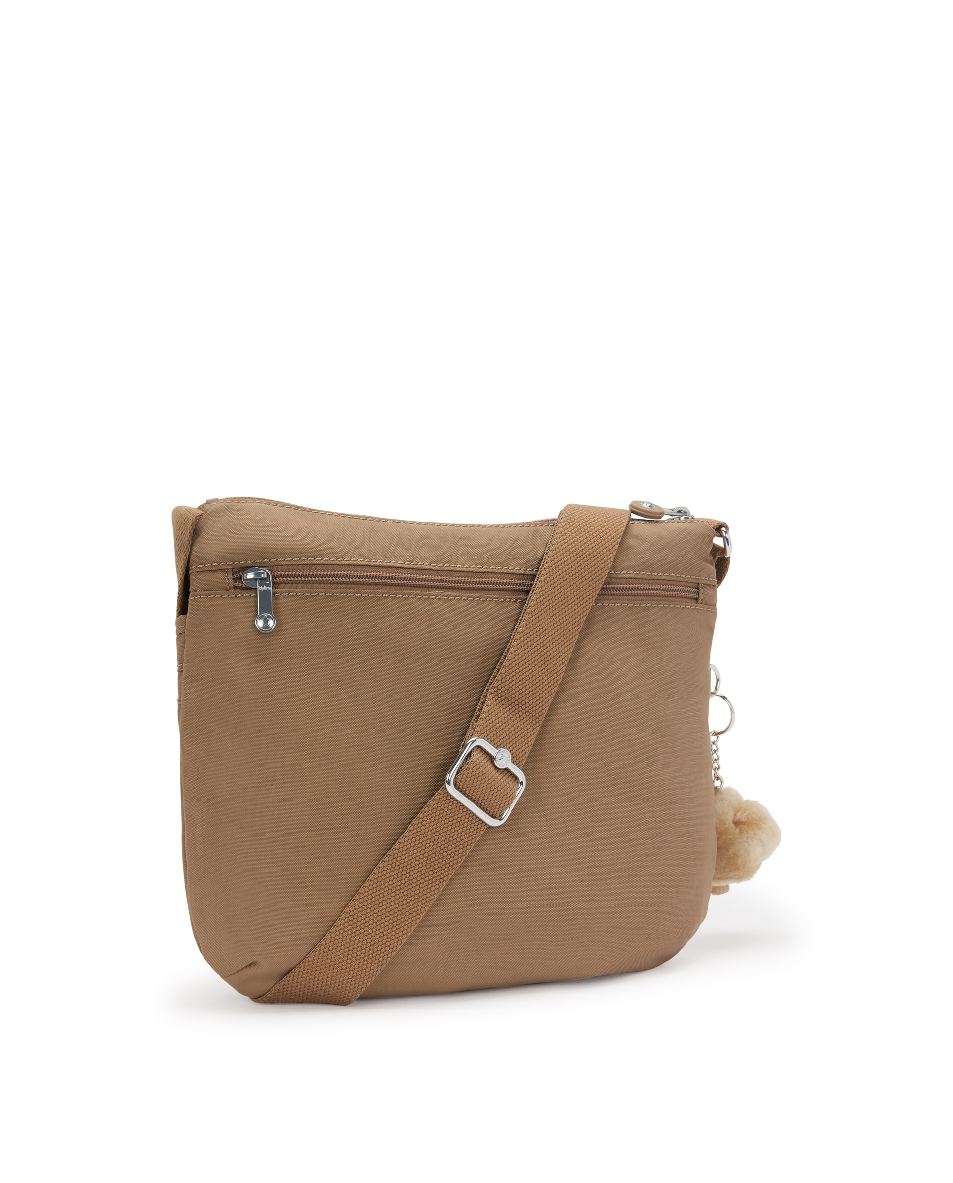 Bandolera de mujer mediana con cremallera y llavero - Kipling - Caramelo Caramelo-3