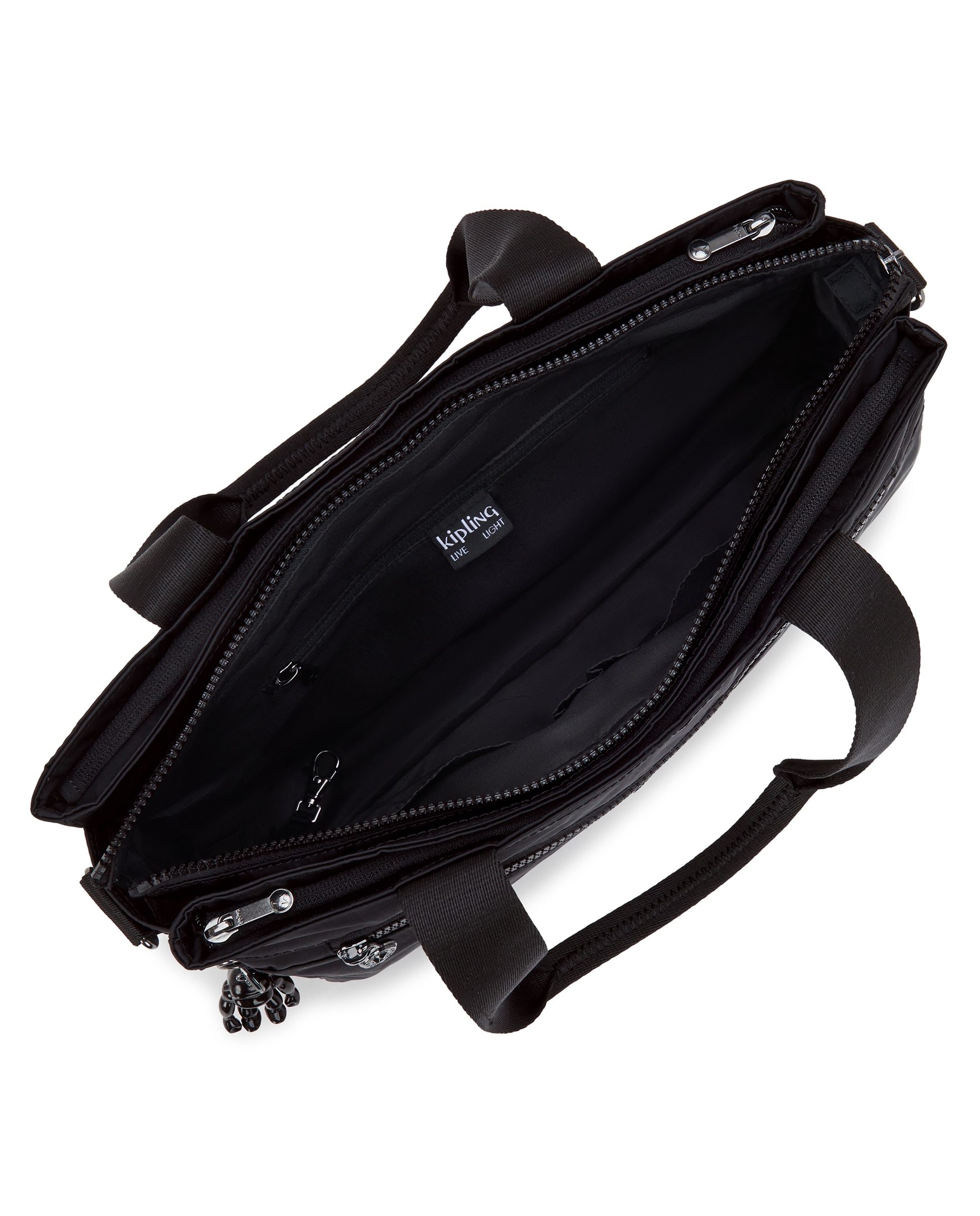 Portadocumentos pequeño con cremallera y protección para portátil - Kipling - Negro Negro-3
