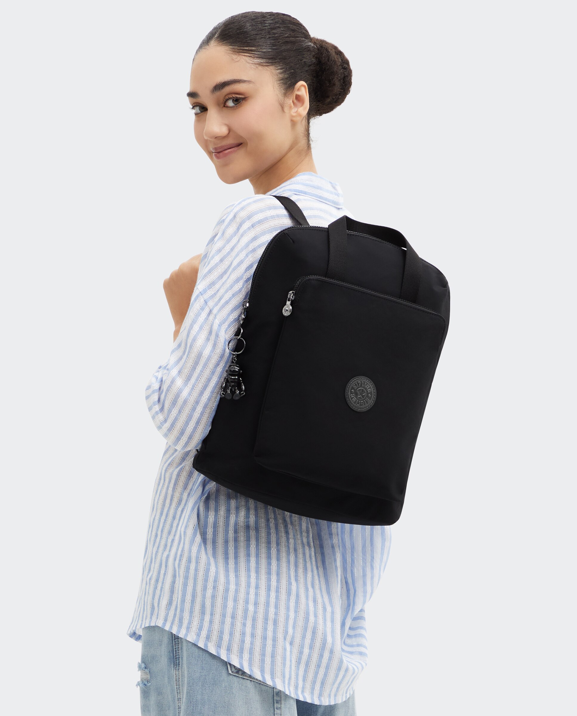 Mochila de mujer convertible con compartimento para portátil - Kipling - Negro Negro-2