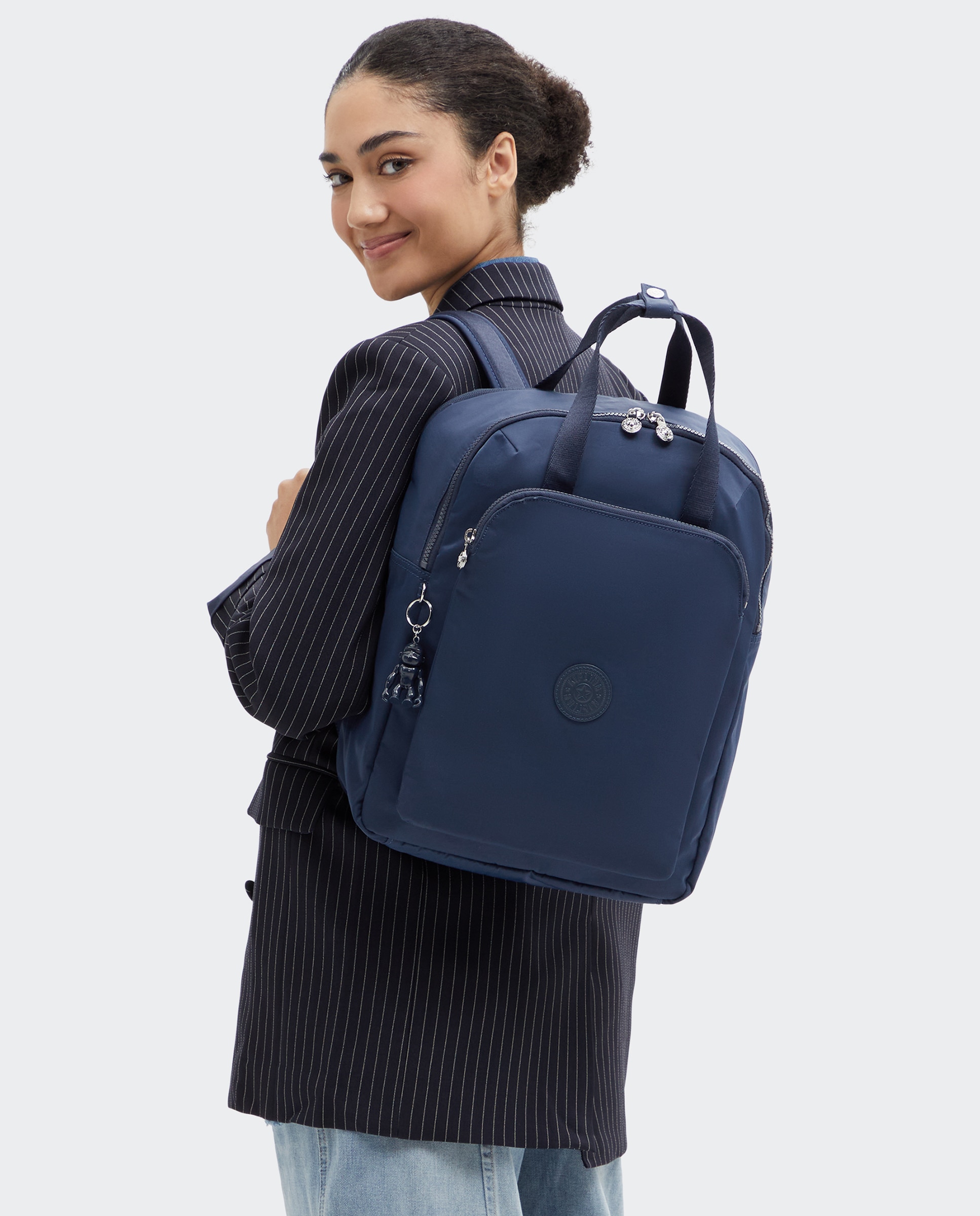 Mochila de mujer grande con compartimento para portátil - Kipling - Azul oscuro Azul oscuro-2