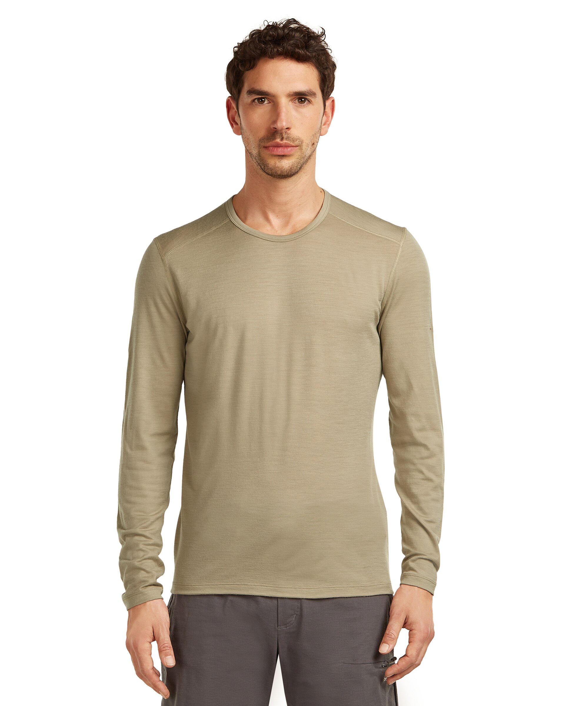 Camiseta outdoor calida Hombre Oasis Icebreaker - Beige Beige-1