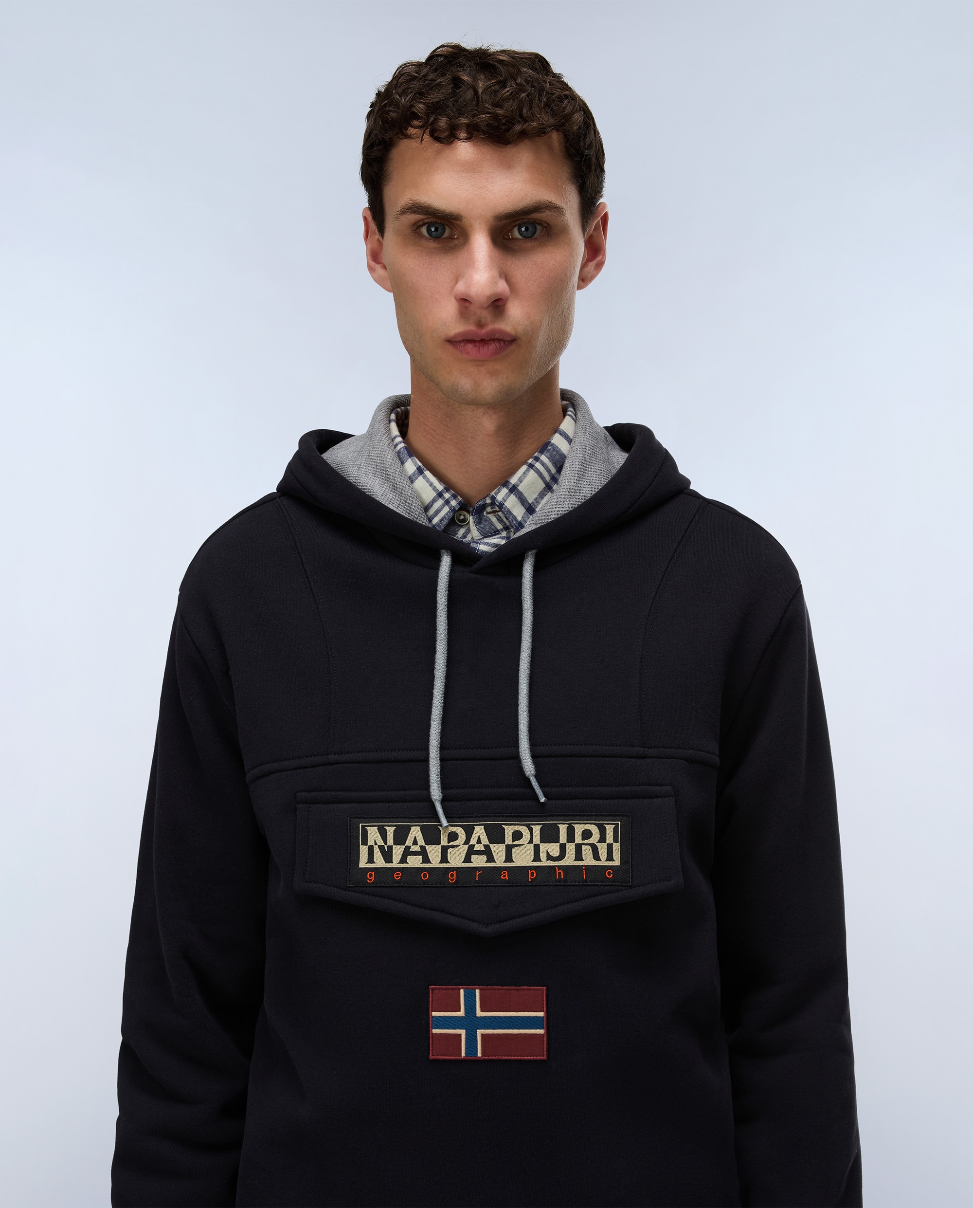 Imagen 2 de Sudadera afelpada de hombre burgee wint con capucha - Napapijri - Negro Negro