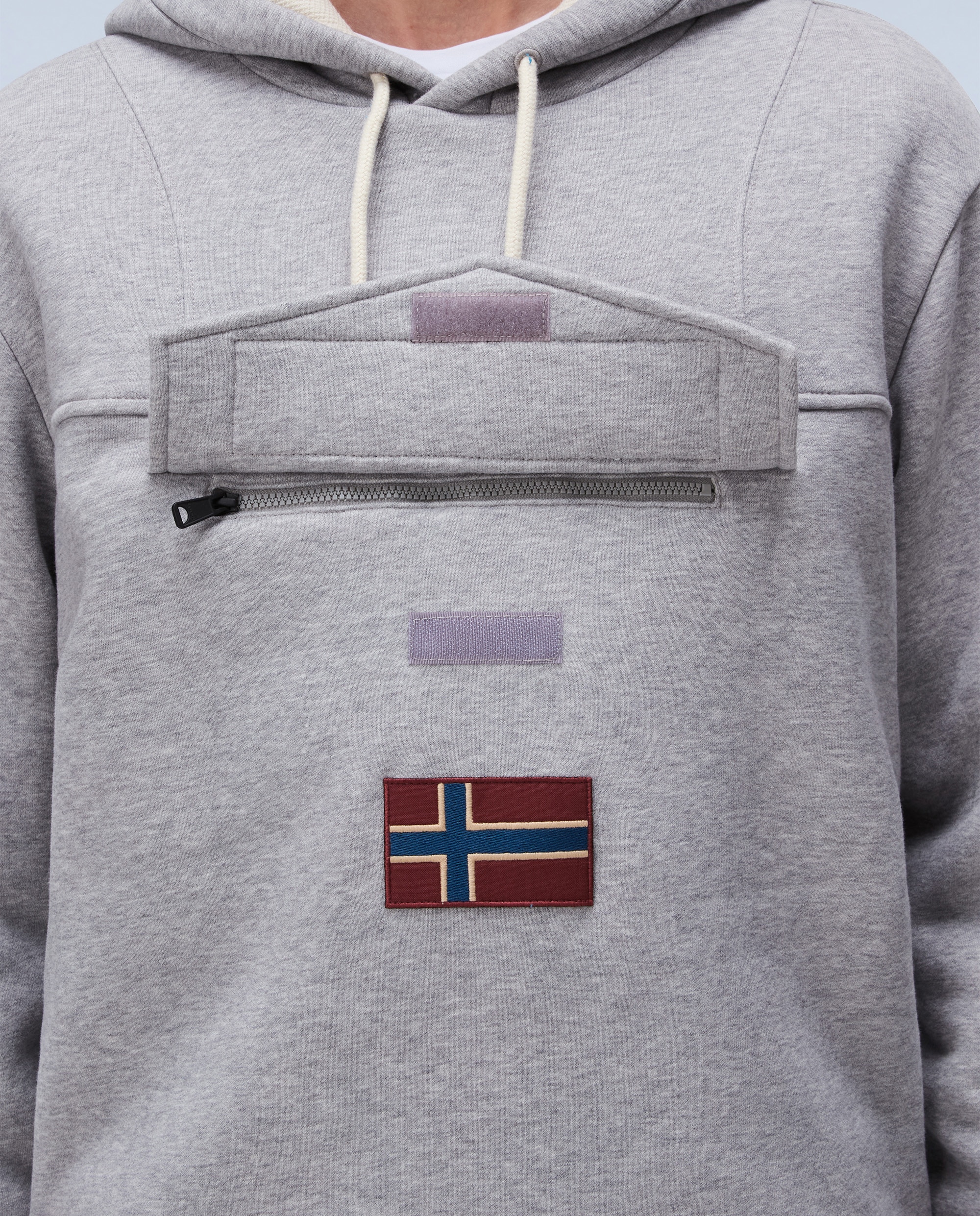 Imagen 5 de Sudadera afelpada de hombre burgee wint con capucha - Napapijri - Gris claro Gris claro