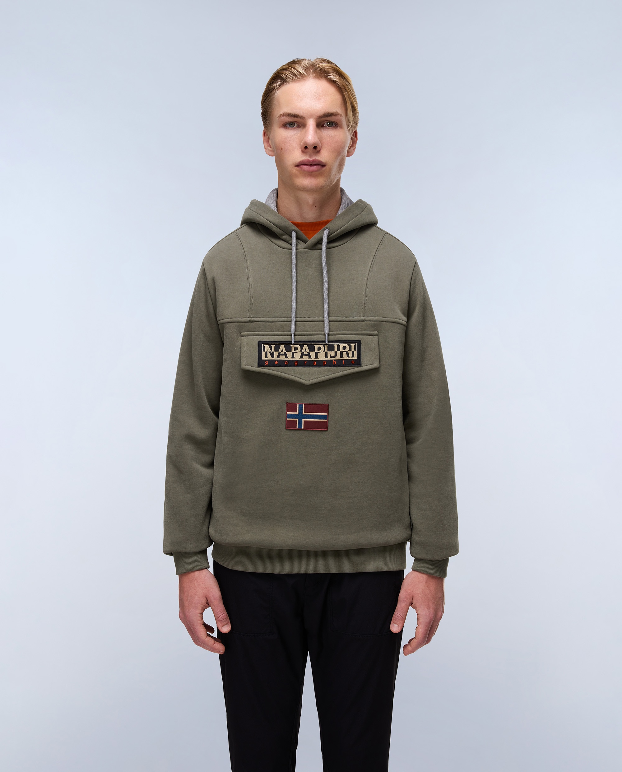 Sudadera de hombre con capucha - Napapijri - Verde militar Verde militar-1