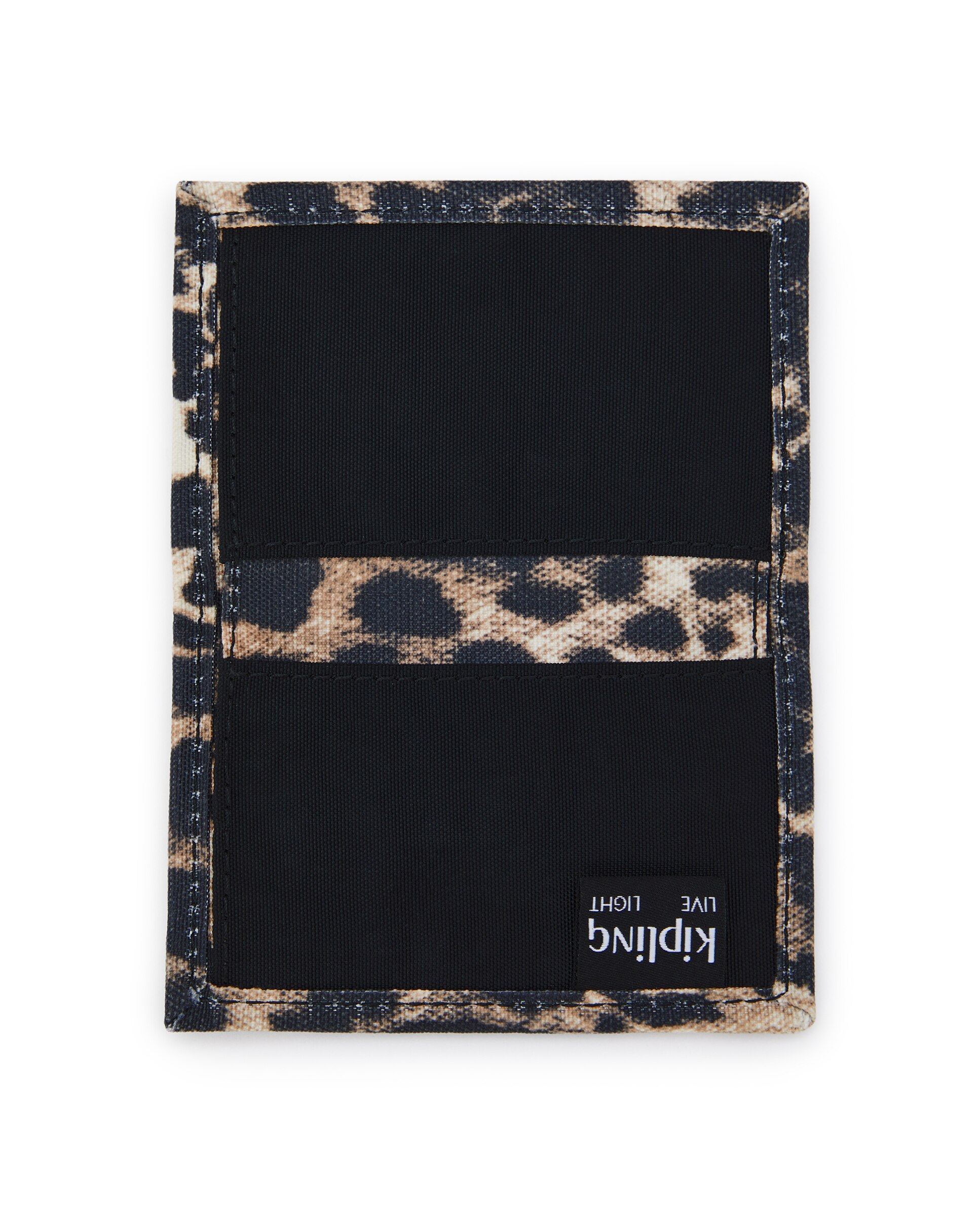 Tarjetero pequeño animal print - Kipling - Negro / Natural Negro / Natural-2