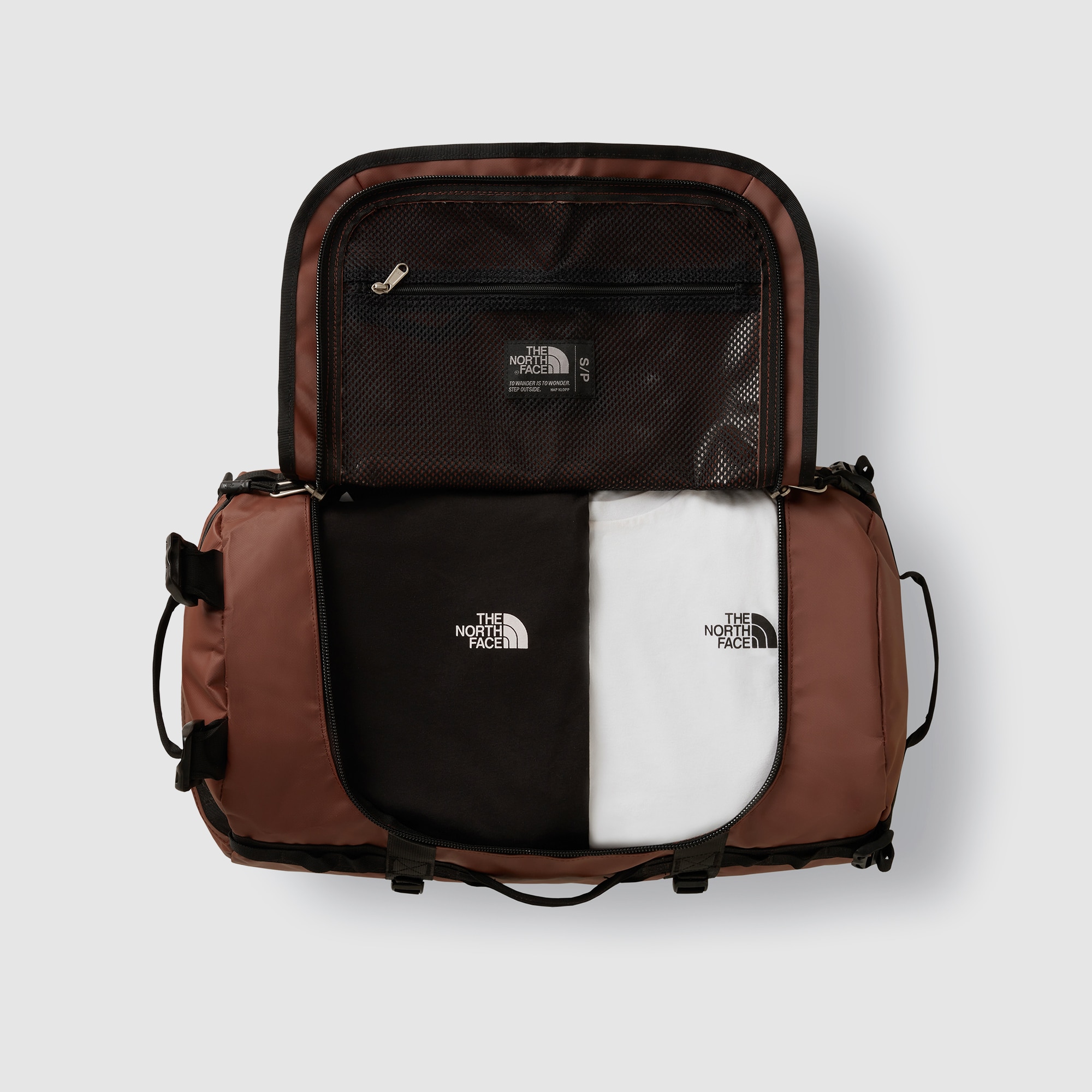 Bolsa de deporte unisex Base Camp Duffel - S The North Face - Antracita Marrón-3