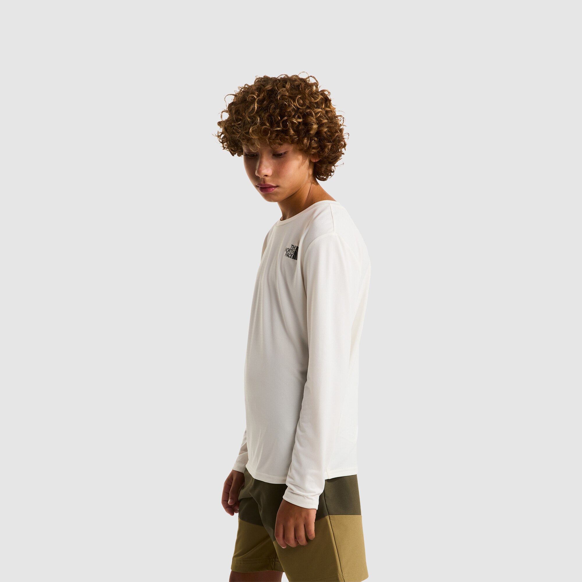 Camiseta de manga larga 24/7 de niños The North Face - Blanco Blanco-4