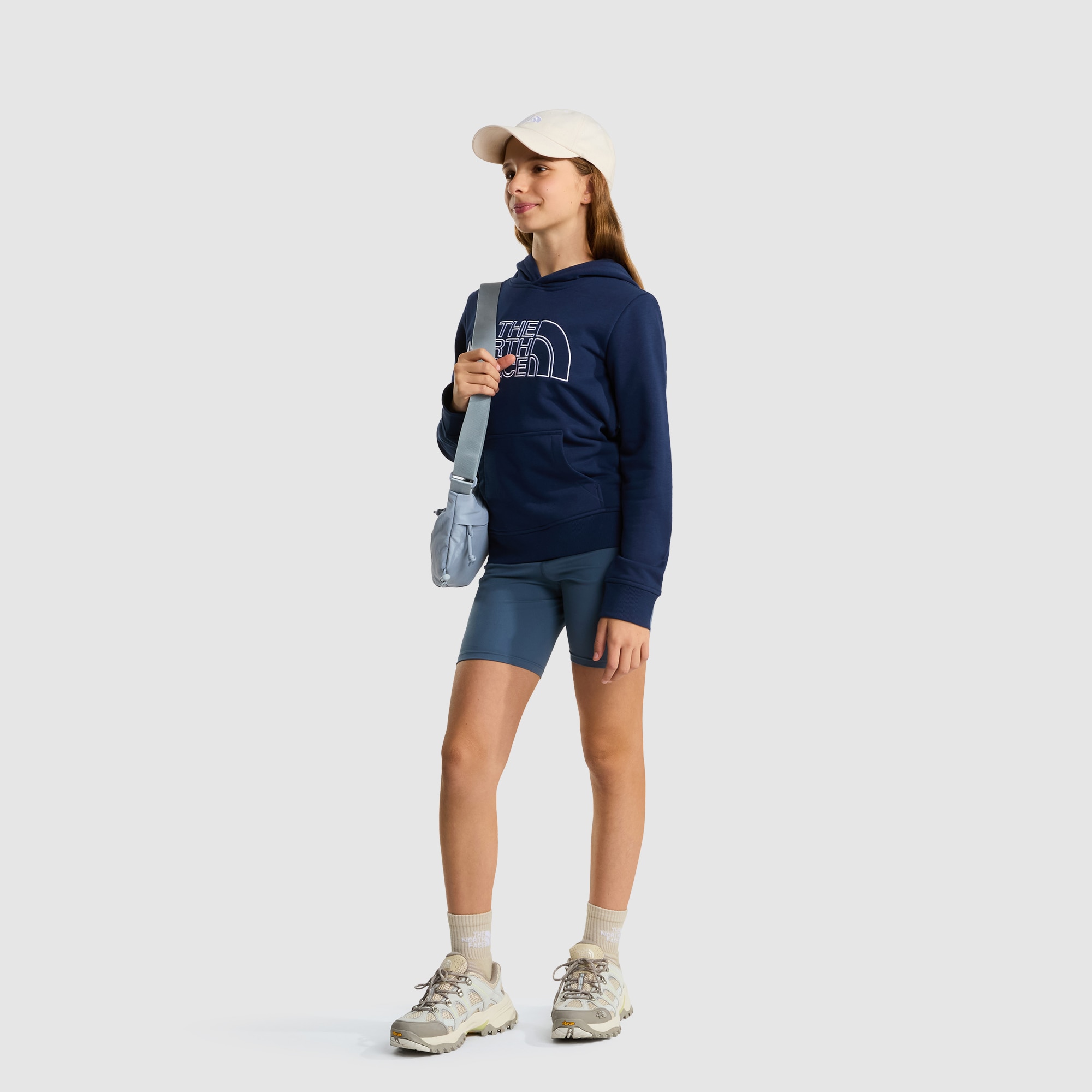 Sudadera recta y ligera con capucha de niños Drew Peak The North Face - Azul Azul-2