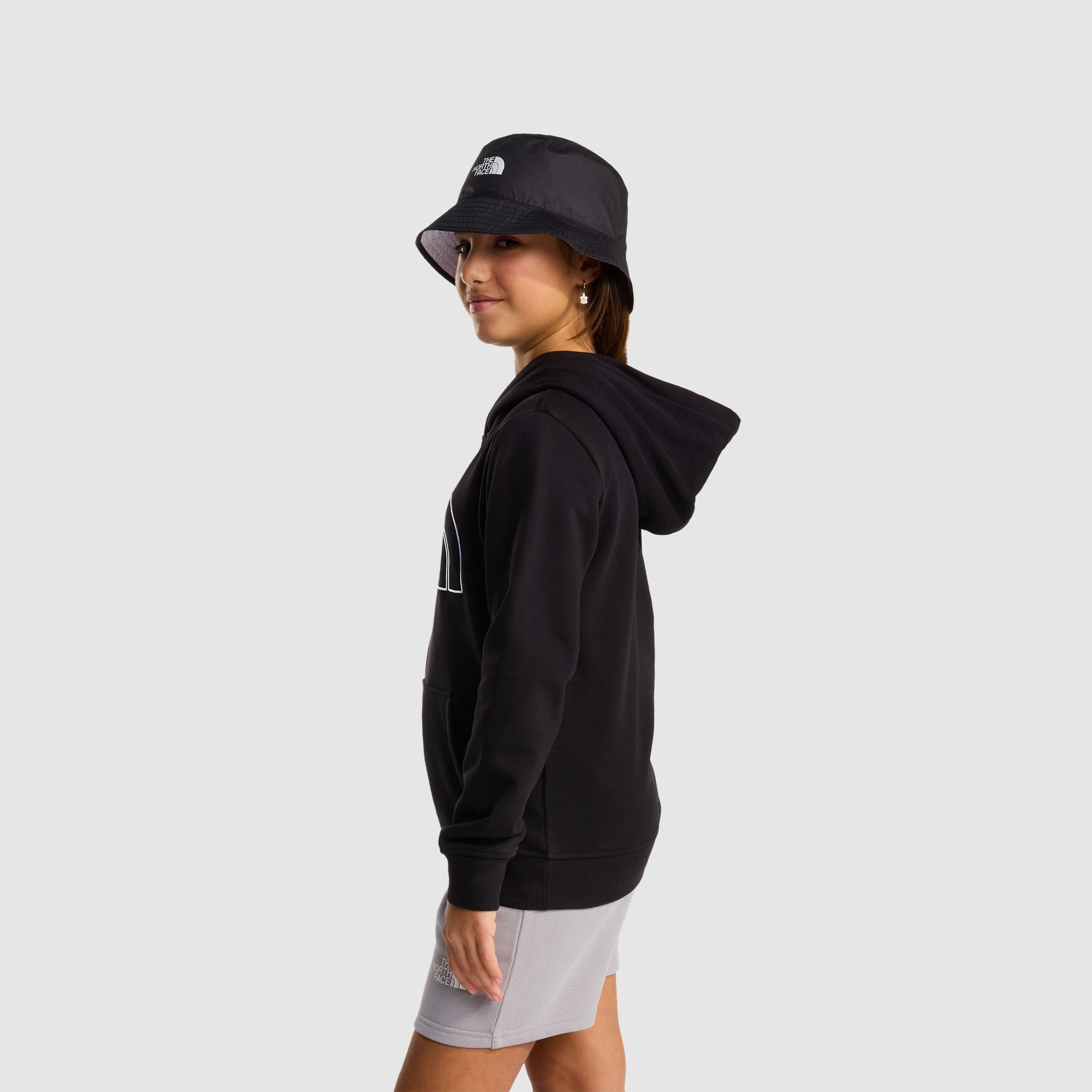 Sudadera recta y ligera con capucha de niños Drew Peak The North Face - Negro Negro-4