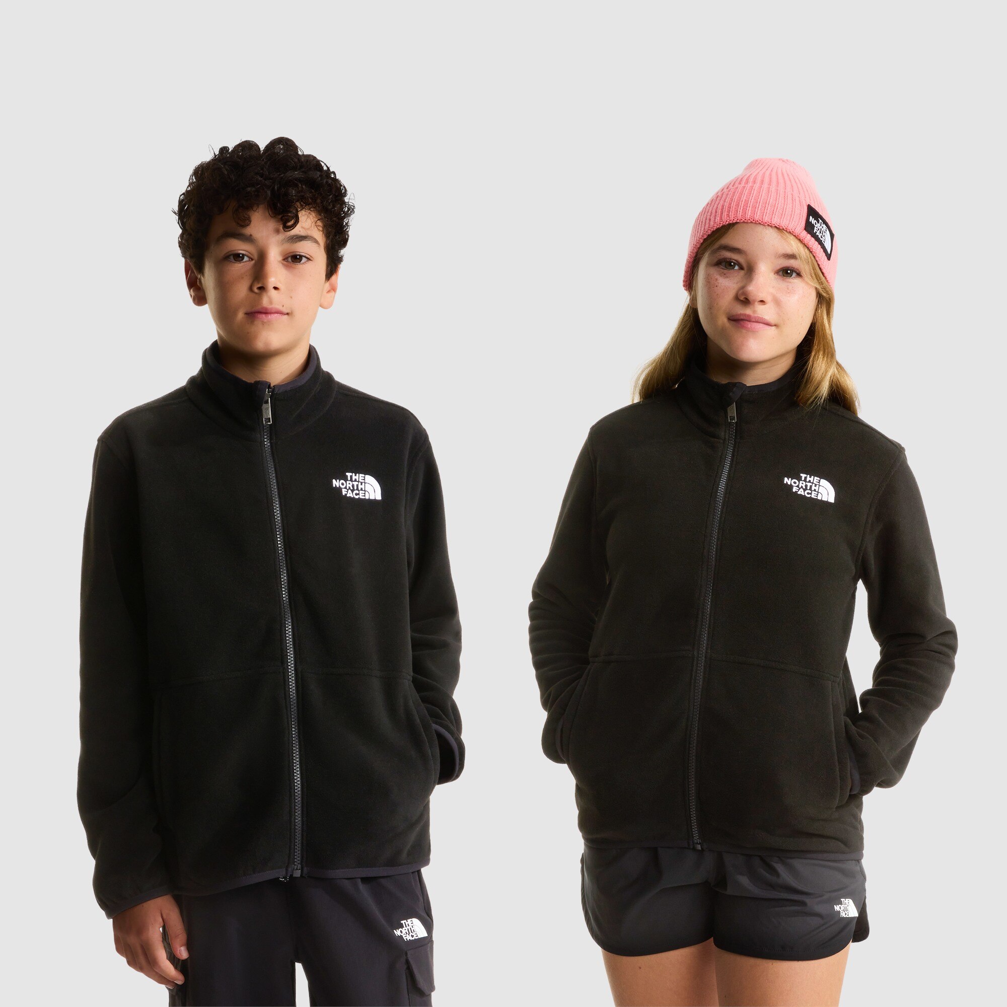 Imagen 0 de Chaqueta polar compatible con cremallera para niño Glacier The North Face Negro