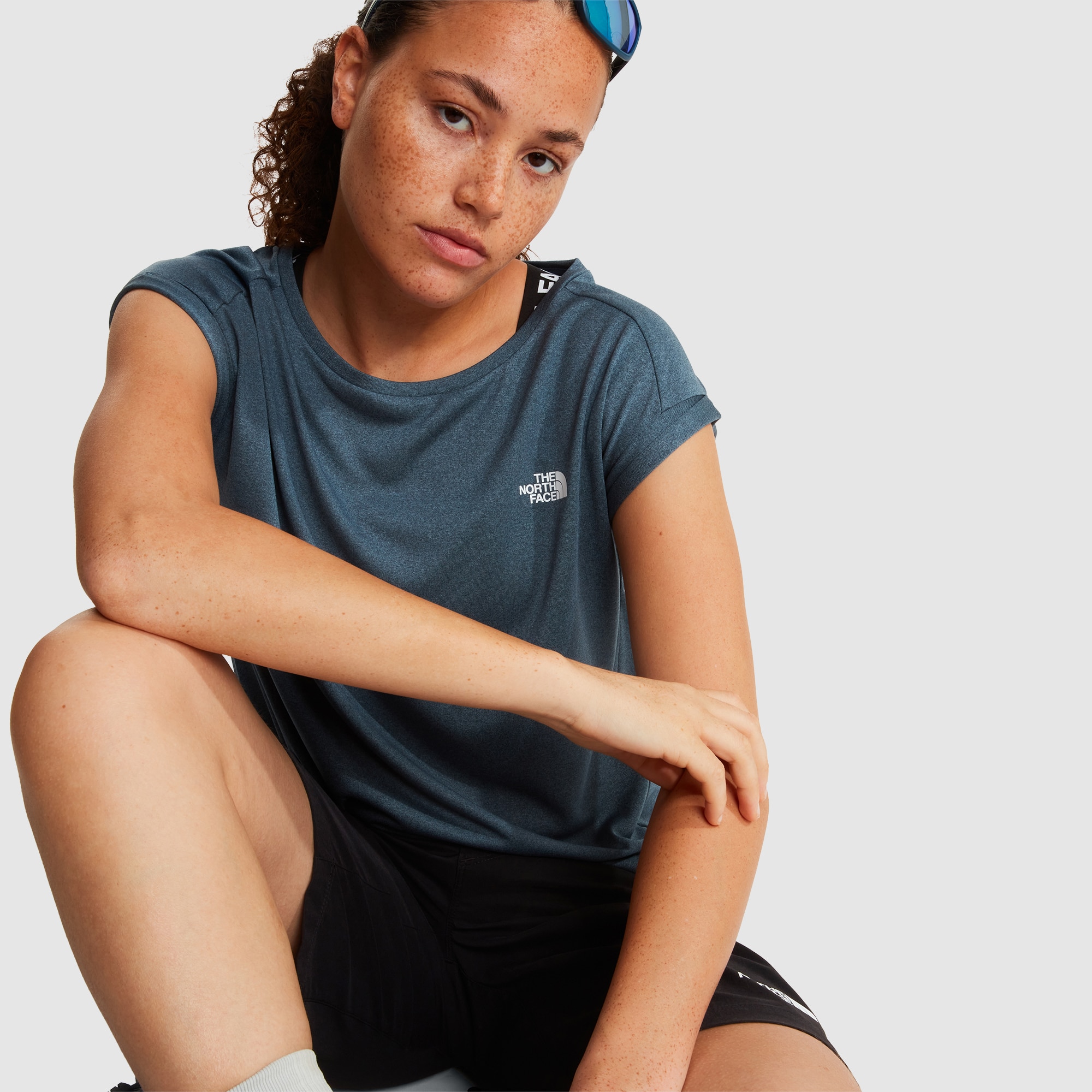 Camiseta de mujer Tanken The North Face - Azul / Gris Azul / Gris-6