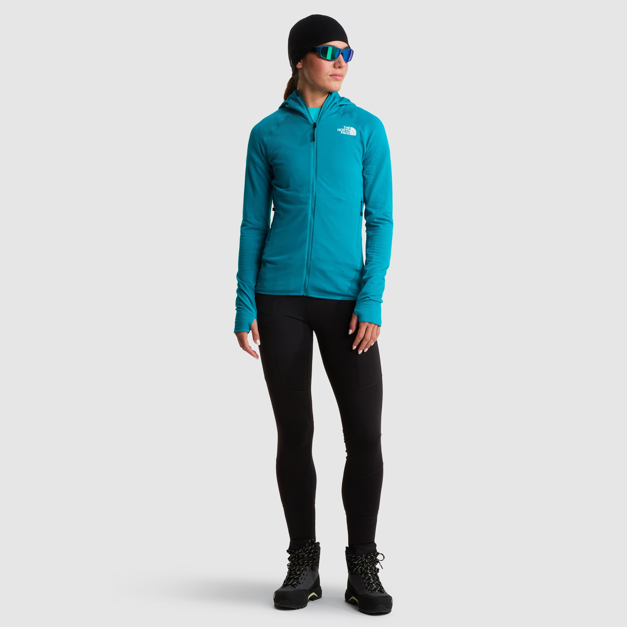 Chaqueta con capucha para mujer Polartec® Power Grid™ Bolt The North Face - Azul celeste Azul celeste-2
