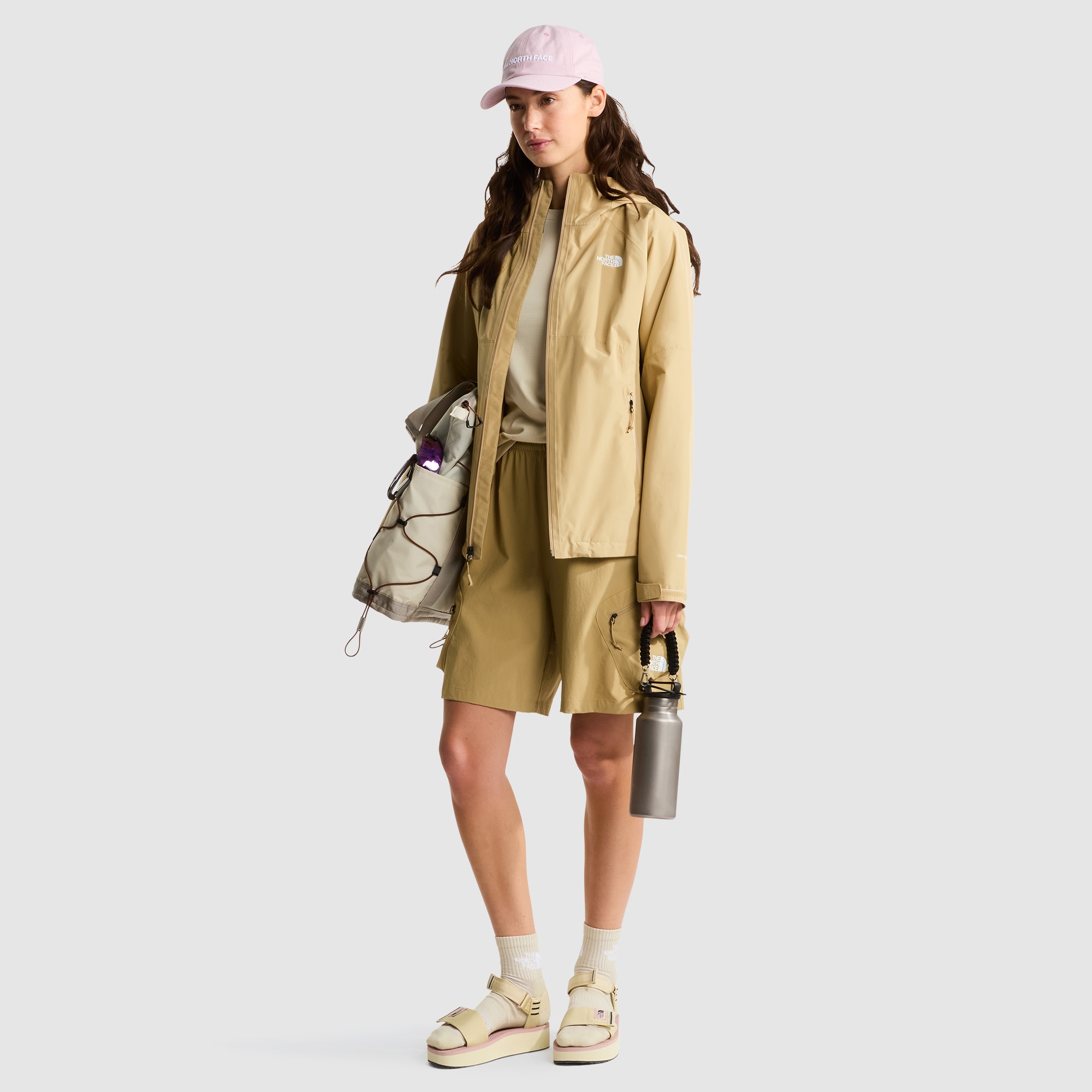 Pantalón corto plegable para mujer The North Face - Beige Beige-2