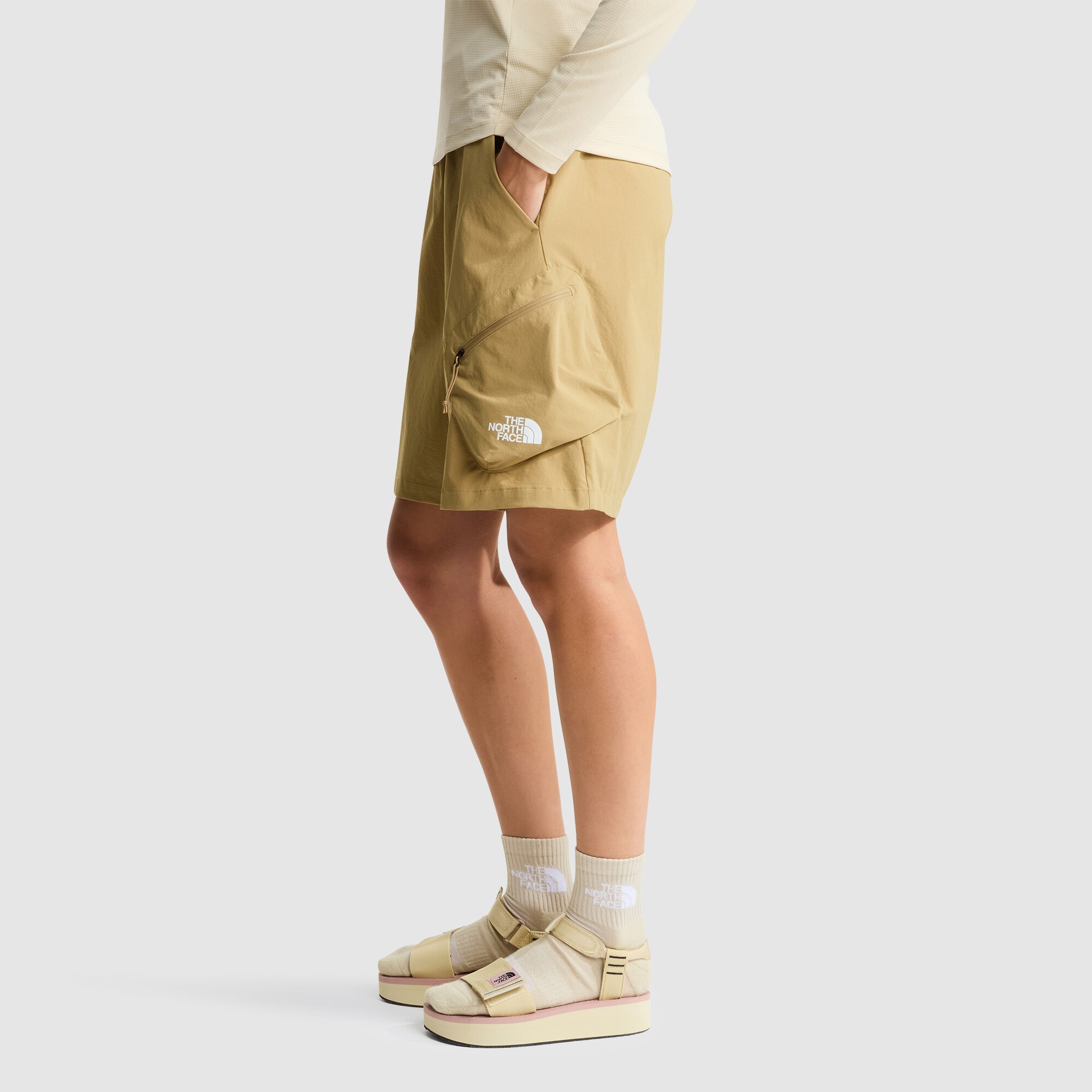 Pantalón corto plegable para mujer The North Face - Beige Beige-4