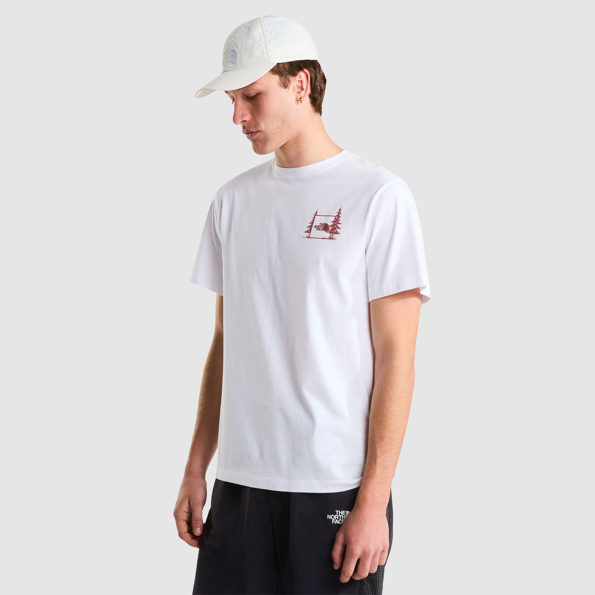 The North Face - Camiseta holgada con estampado gráfico para hombre Camping The North Face.