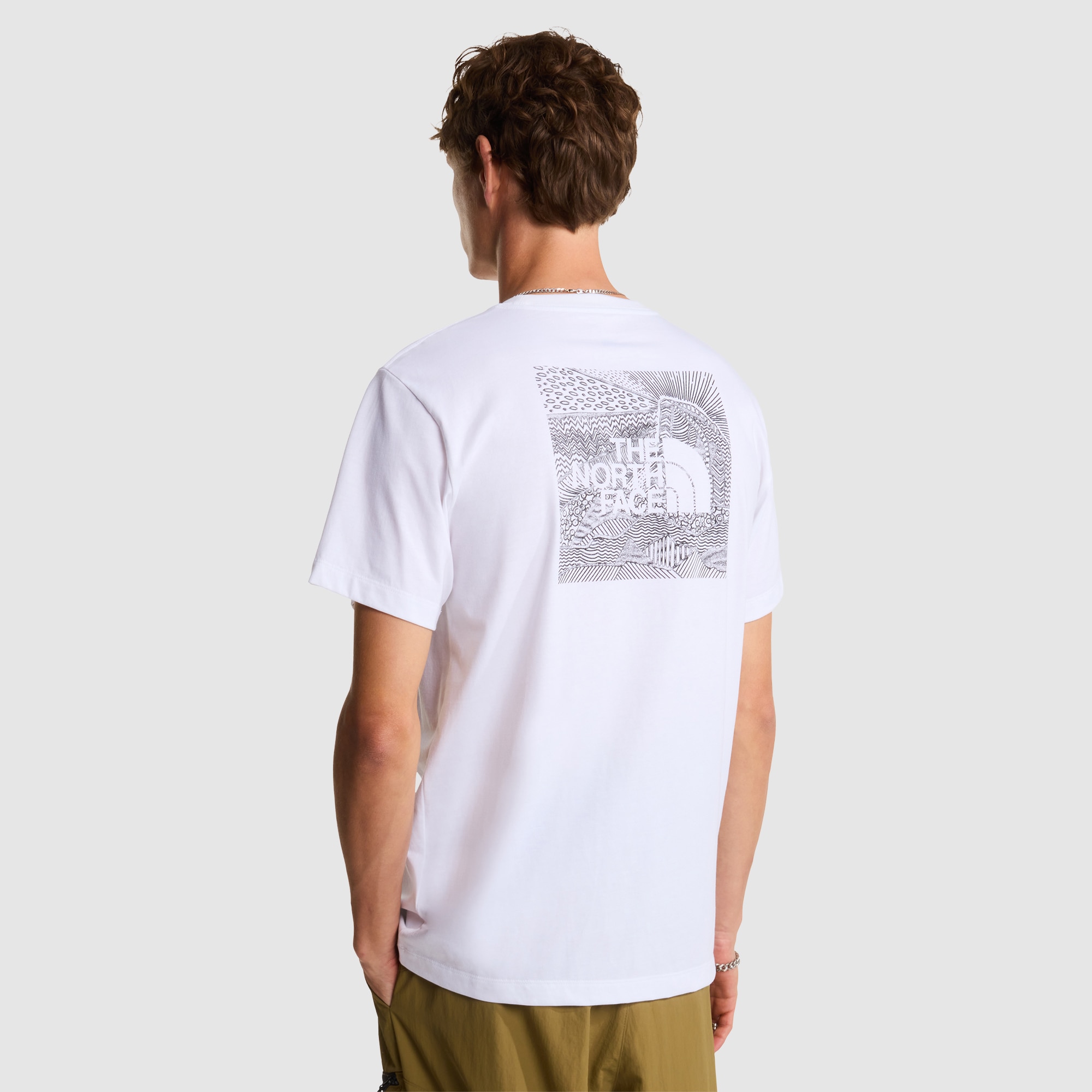 Camiseta recta para hombre NSE Box The North Face - Blanco Blanco-4