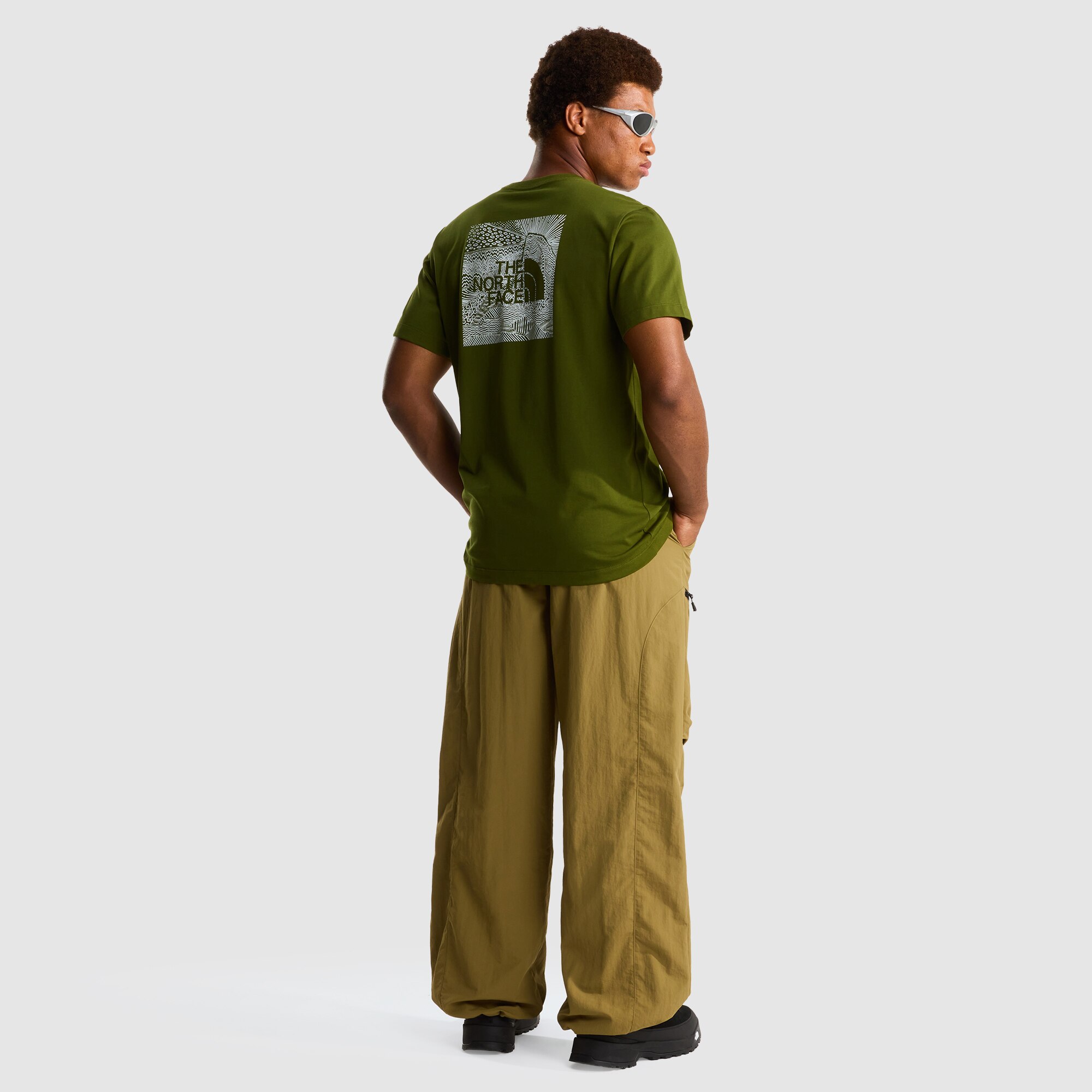 Camiseta recta para hombre NSE Box The North Face - Verde Verde-2