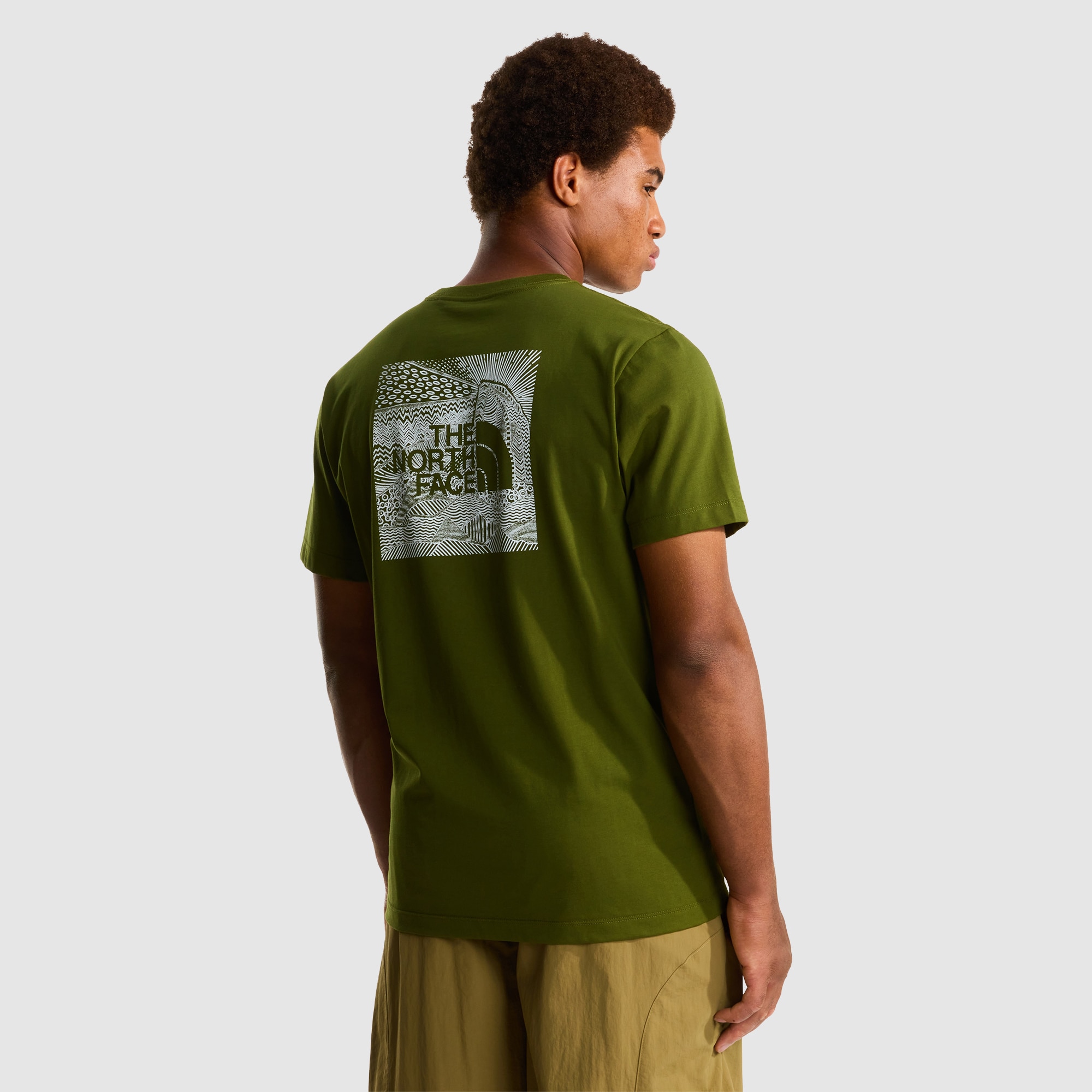 Camiseta recta para hombre NSE Box The North Face - Verde Verde-3