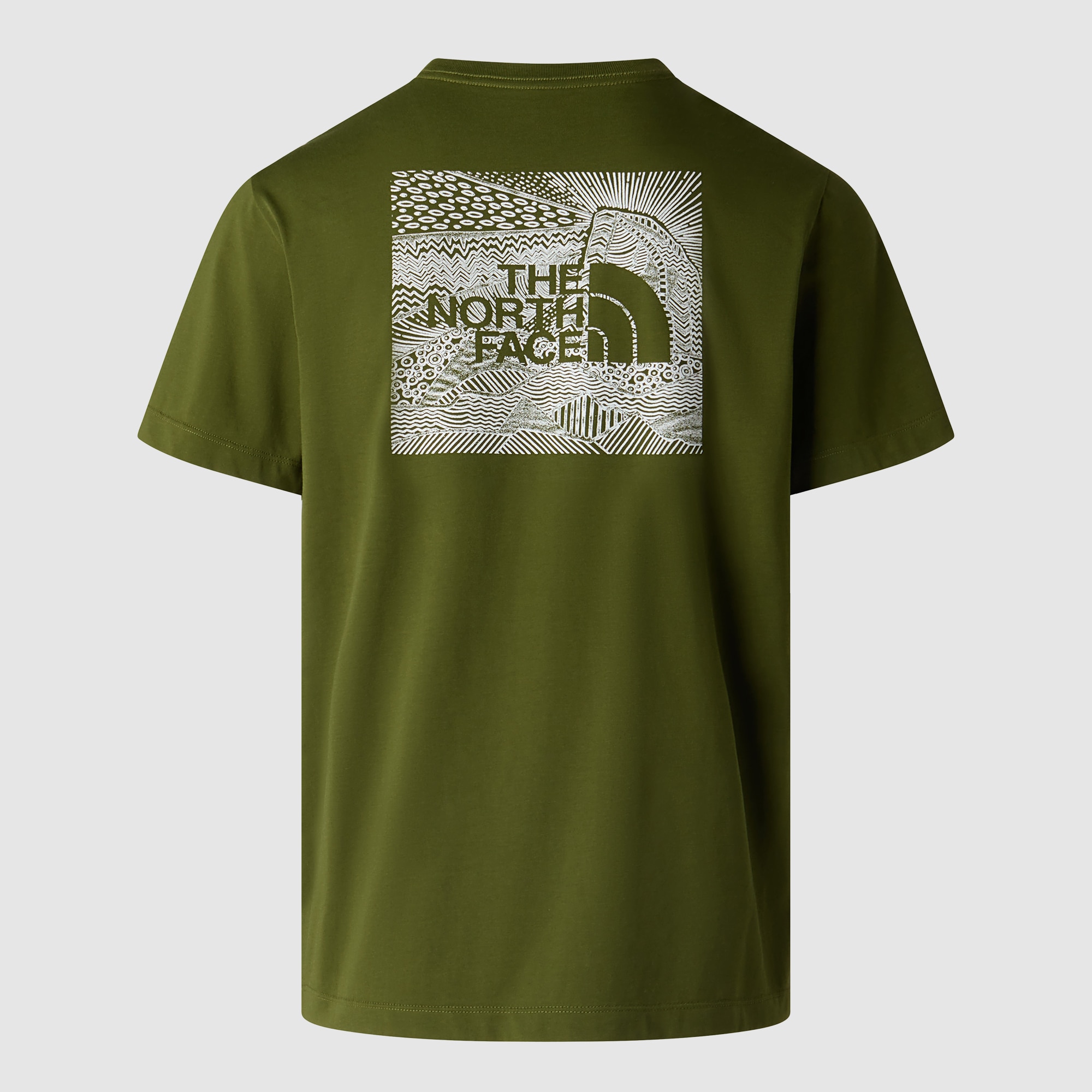 Camiseta recta para hombre NSE Box The North Face - Verde Verde-6