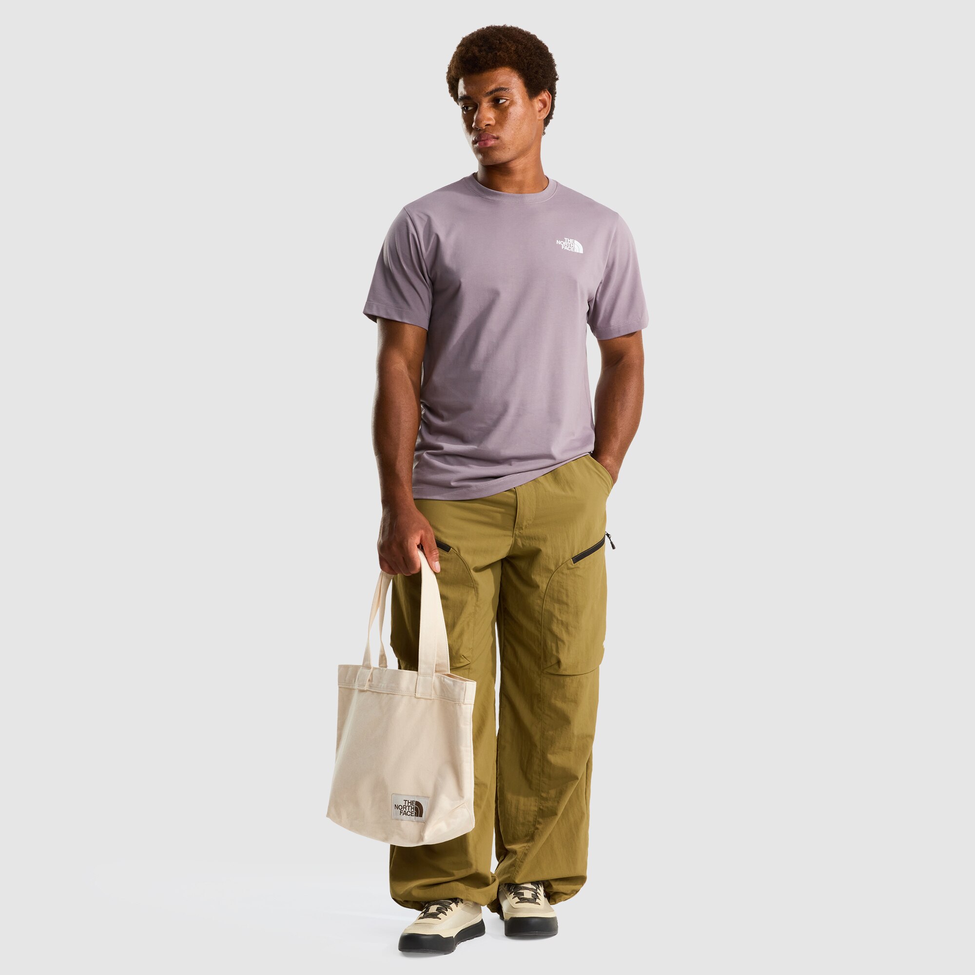 Camiseta recta para hombre NSE Box The North Face - Gris Gris-2