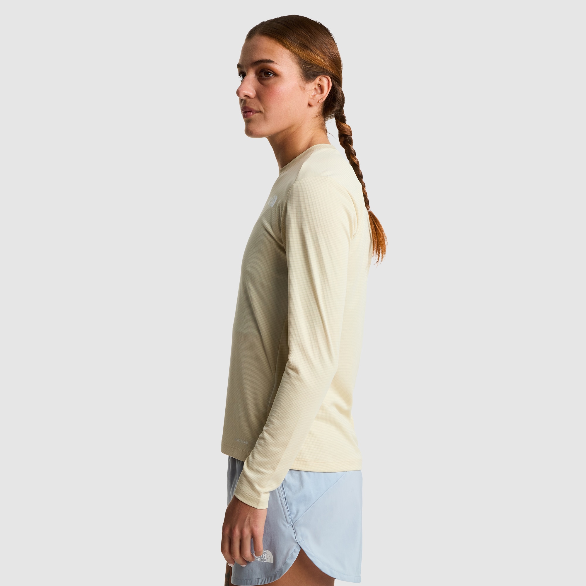 Camiseta de manga larga para mujer Shadow The North Face - Beige / Blanco Beige / Blanco-3