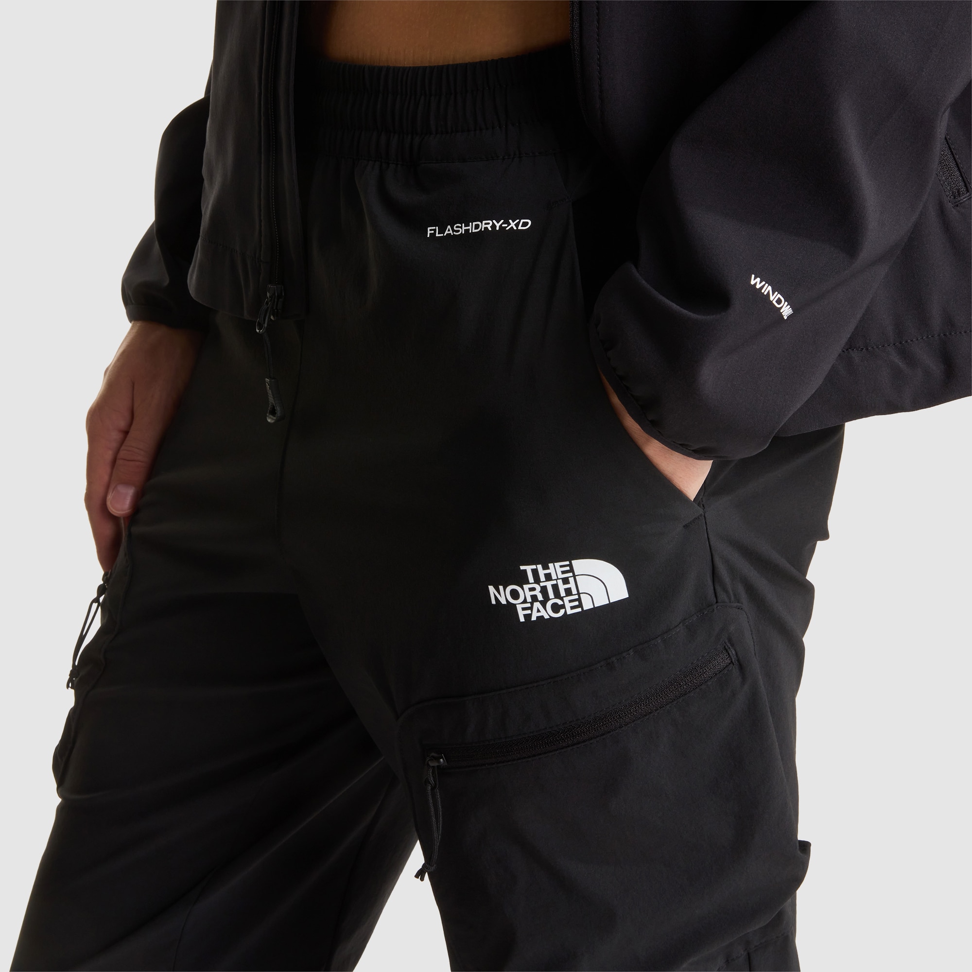 Pantalón de chándal plegable recto de corte regular para mujer The North Face - Negro Negro-4