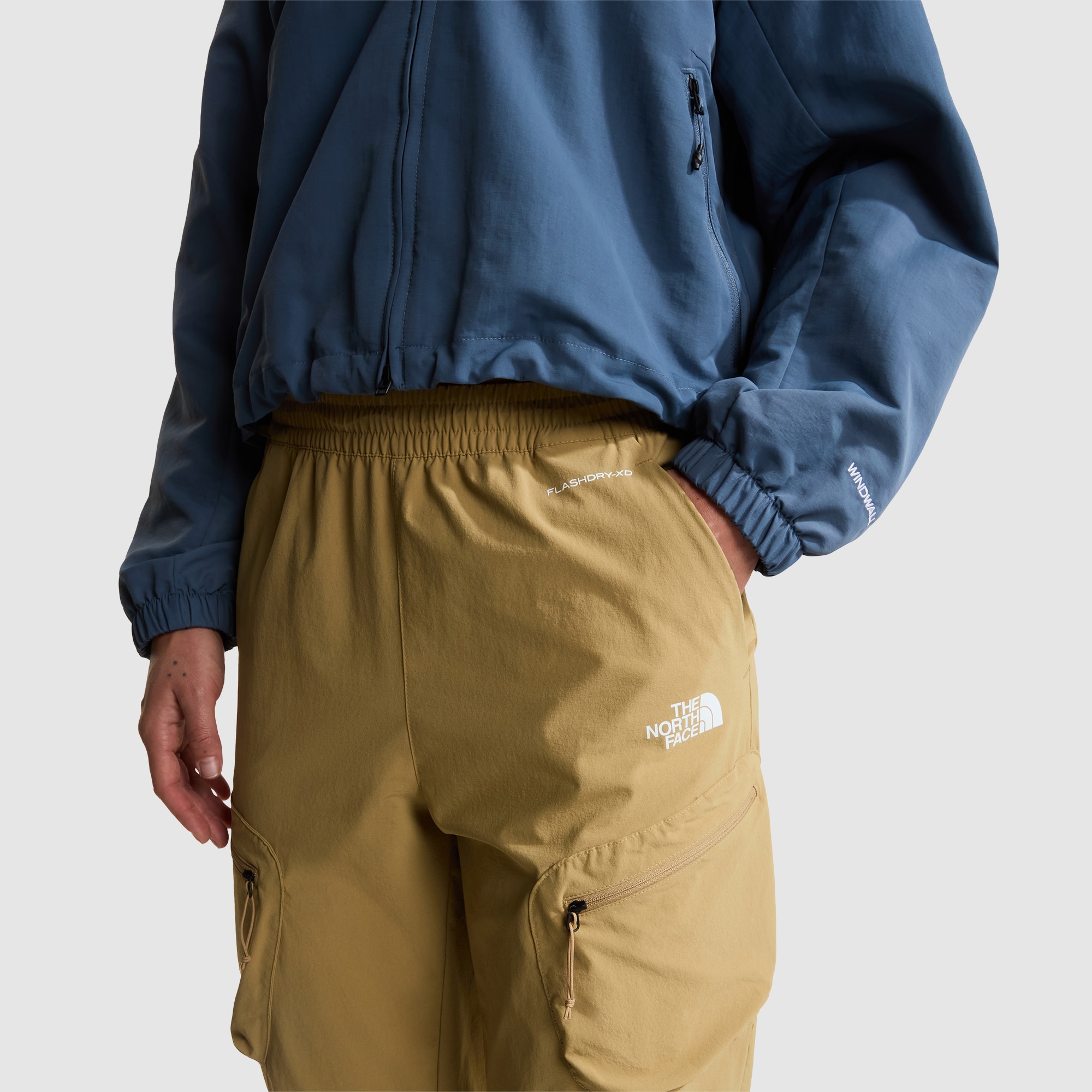 Pantalón de chándal plegable recto de corte regular para mujer The North Face - Beige Beige-5
