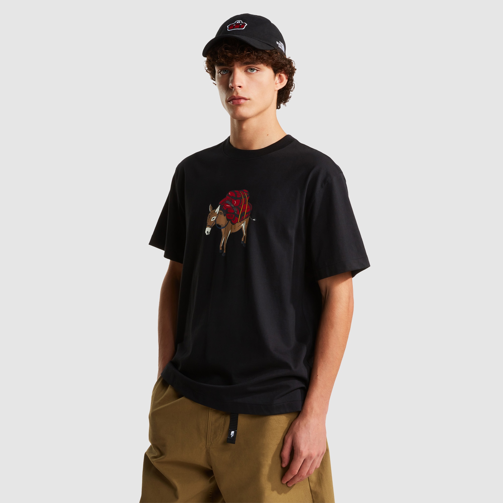 Camiseta holgada con estampado para hombre Donkey Taxi The North Face - Negro Negro-1