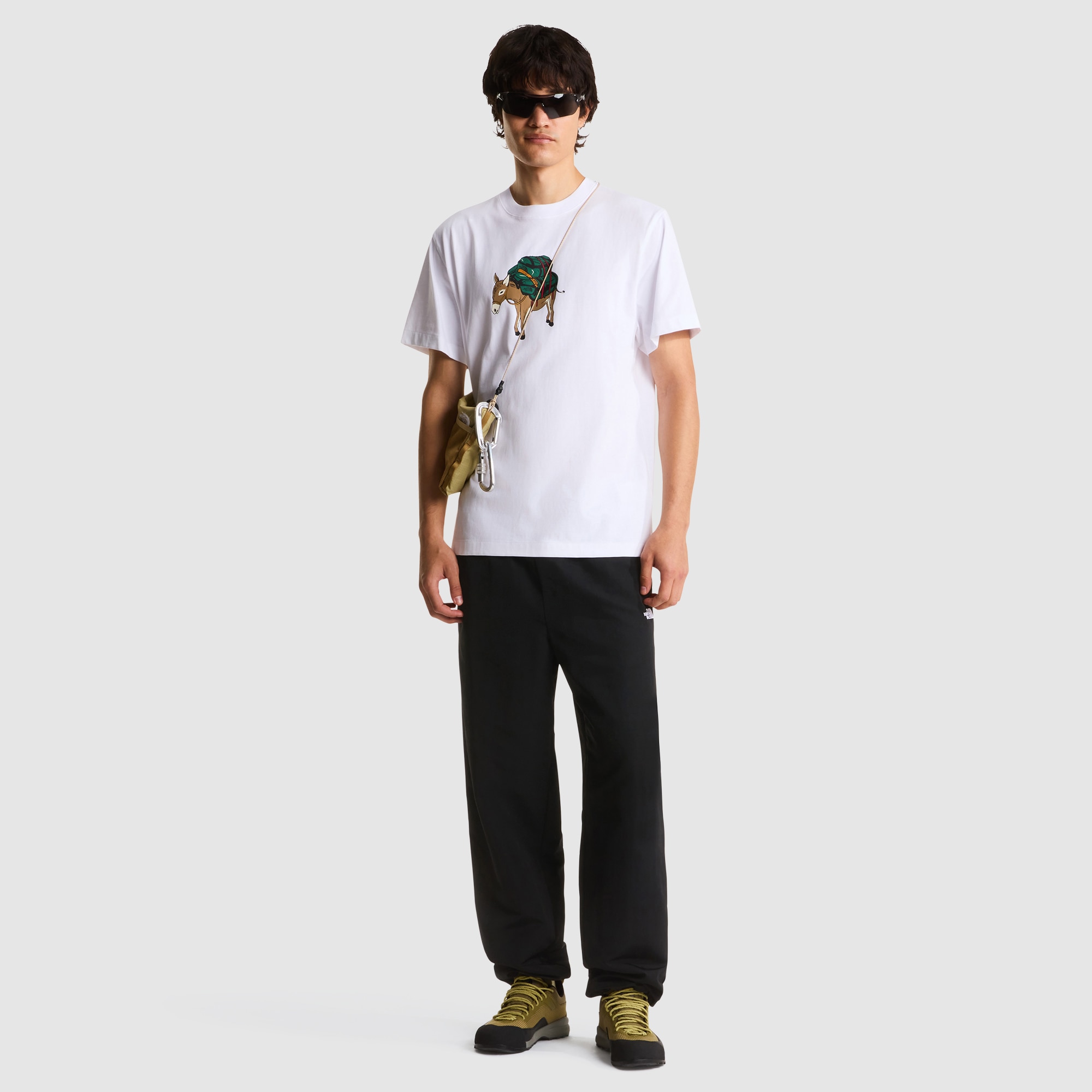 Camiseta holgada con estampado para hombre Donkey Taxi The North Face - Blanco Blanco-2