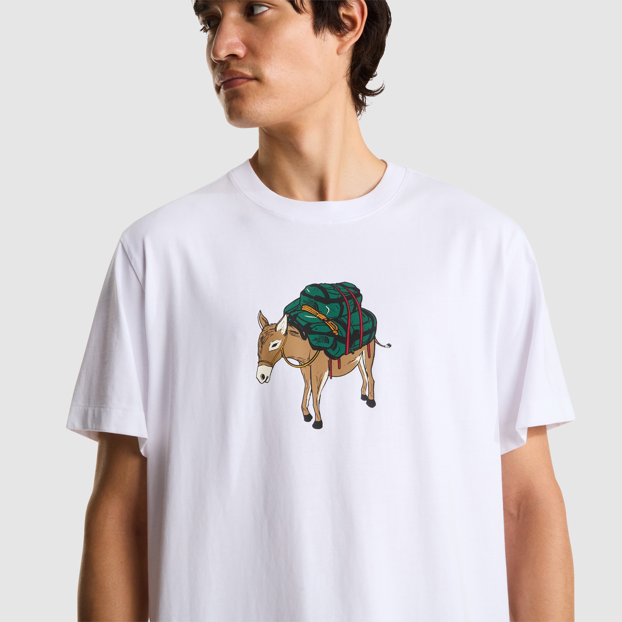 Camiseta holgada con estampado para hombre Donkey Taxi The North Face - Blanco Blanco-4