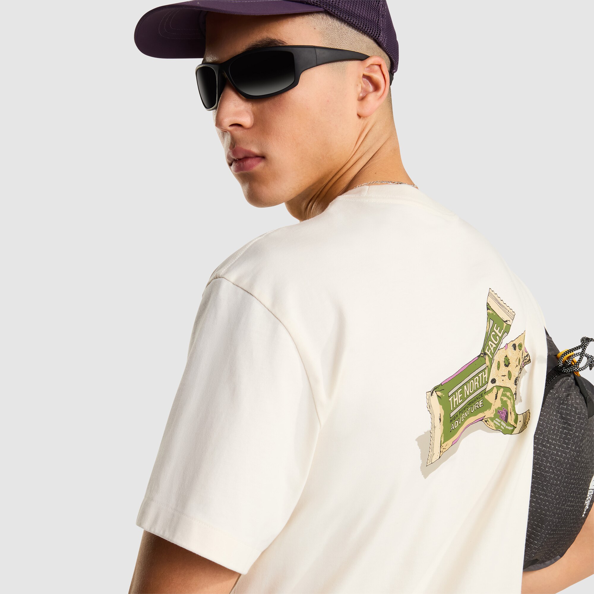 Camiseta holgada con estampado gráfico para hombre TNF Snack The North Face - Blanco Blanco-9