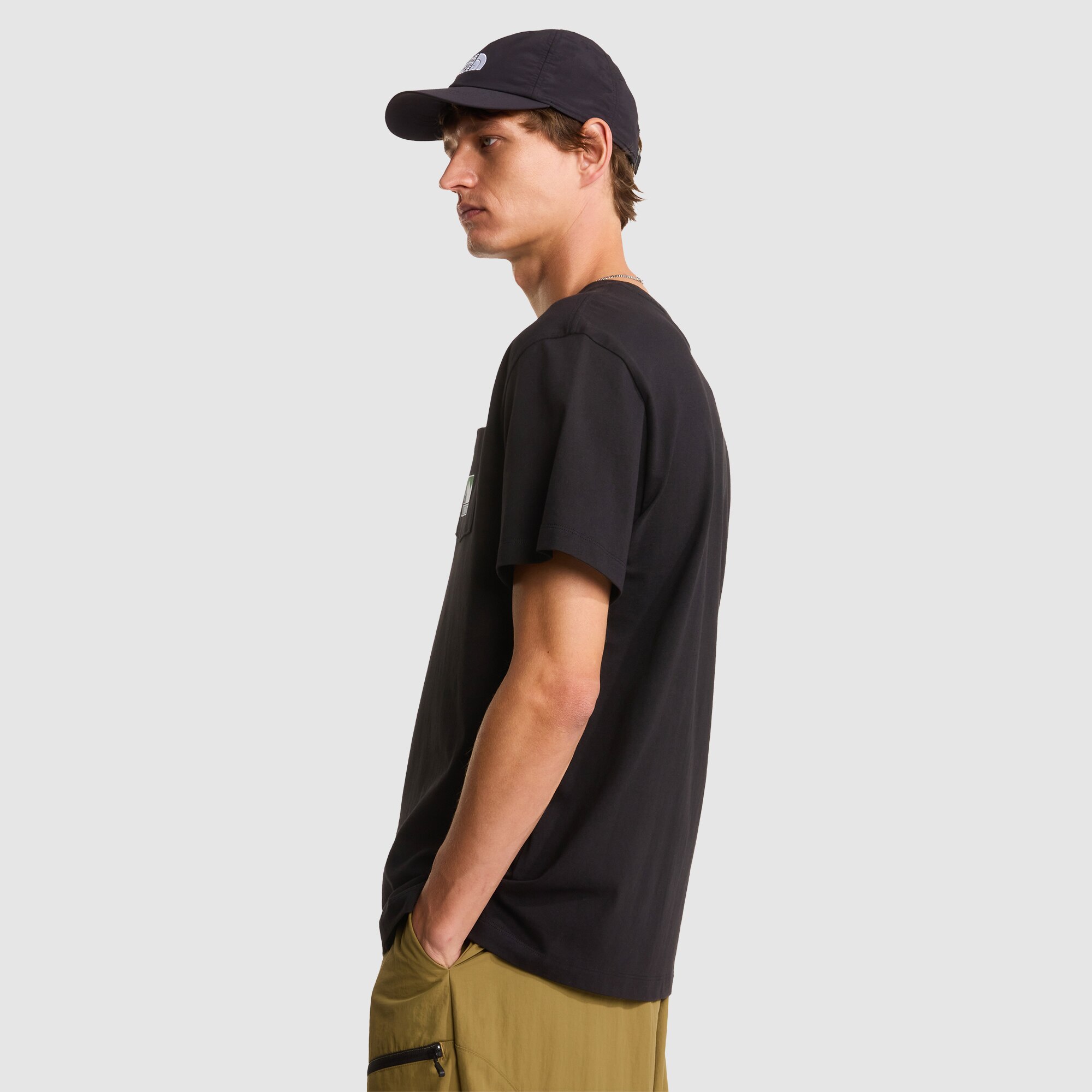Camiseta holgada con logotipo para hombre Mountain The North Face - Negro Negro-4