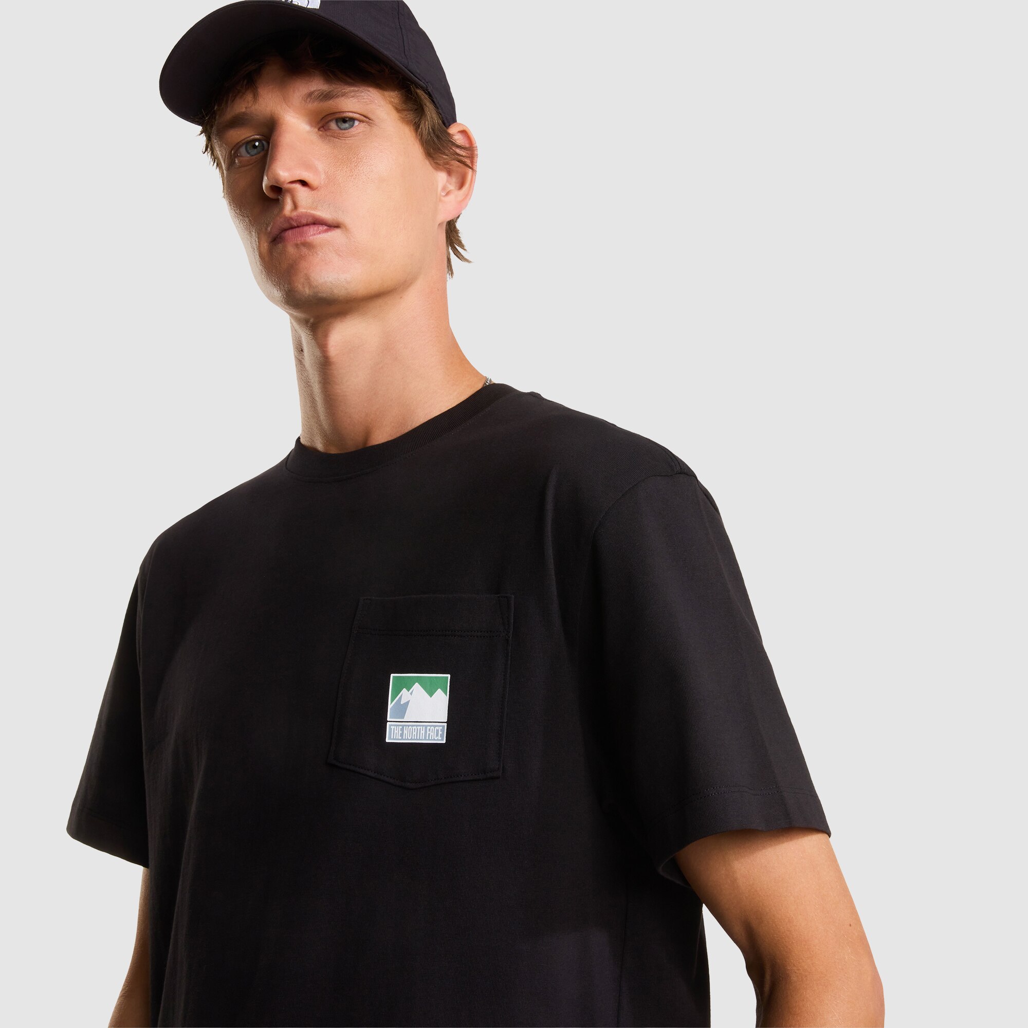Camiseta holgada con logotipo para hombre Mountain The North Face - Negro Negro-5