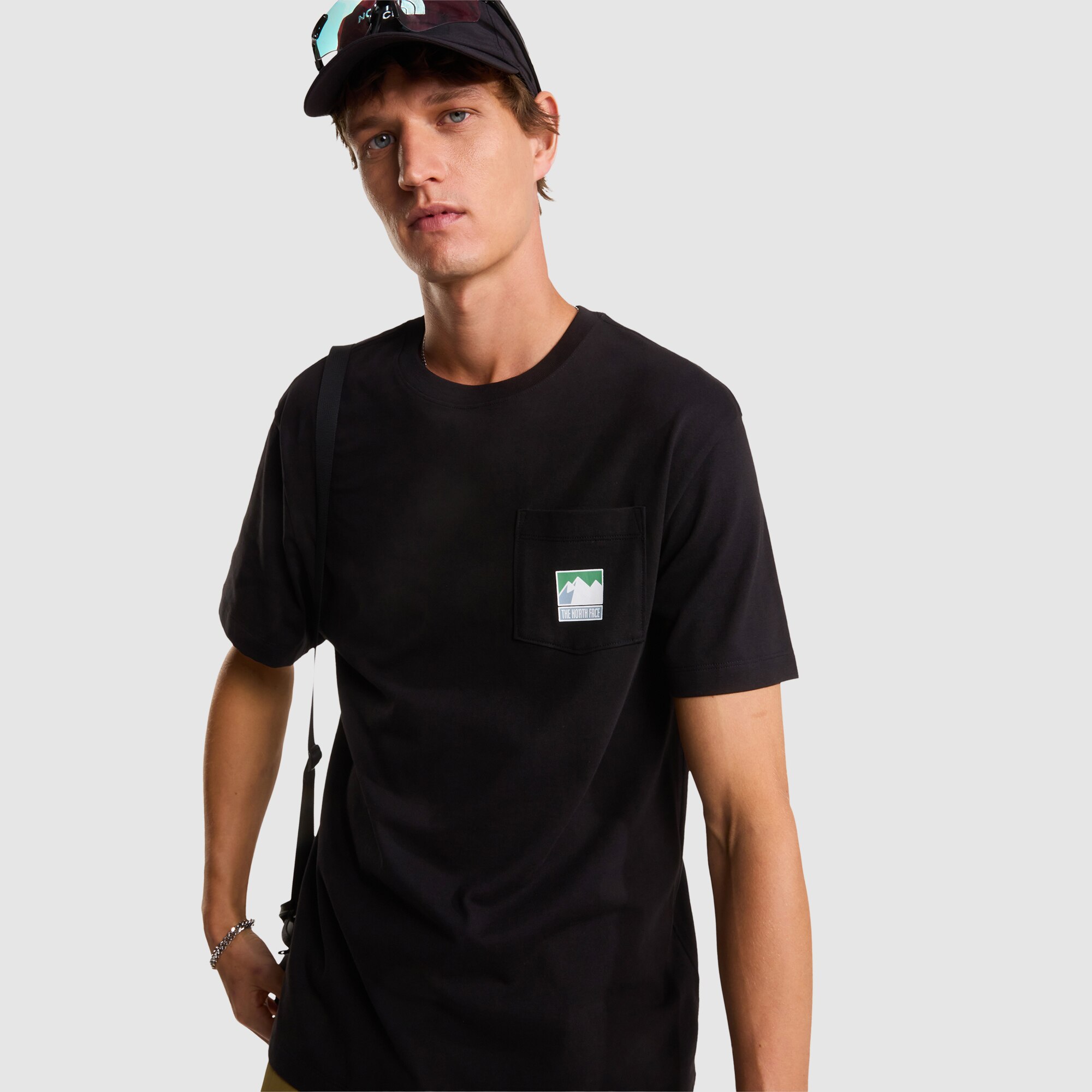 Camiseta holgada con logotipo para hombre Mountain The North Face - Negro Negro-6
