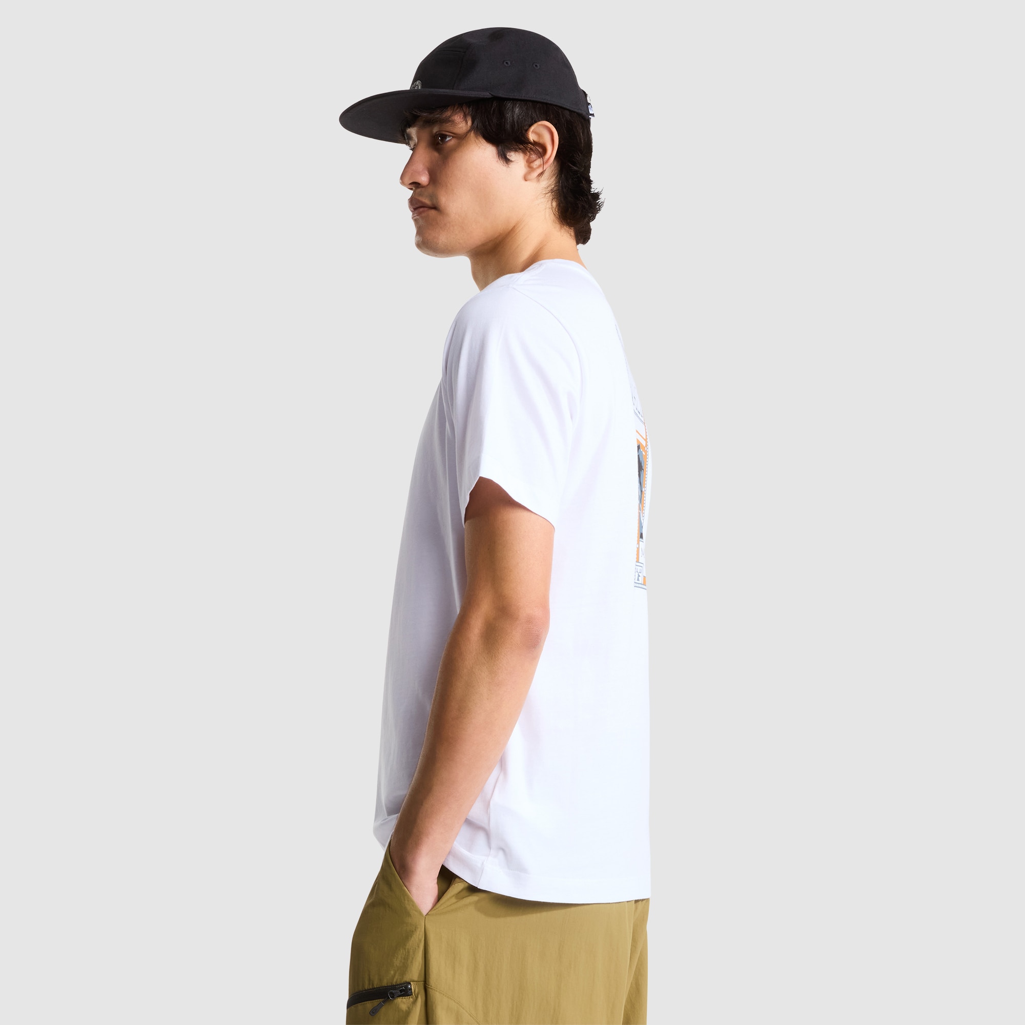 Camiseta recta con estampado gráfico para hombre North Faces The North Face - Blanco Blanco-4