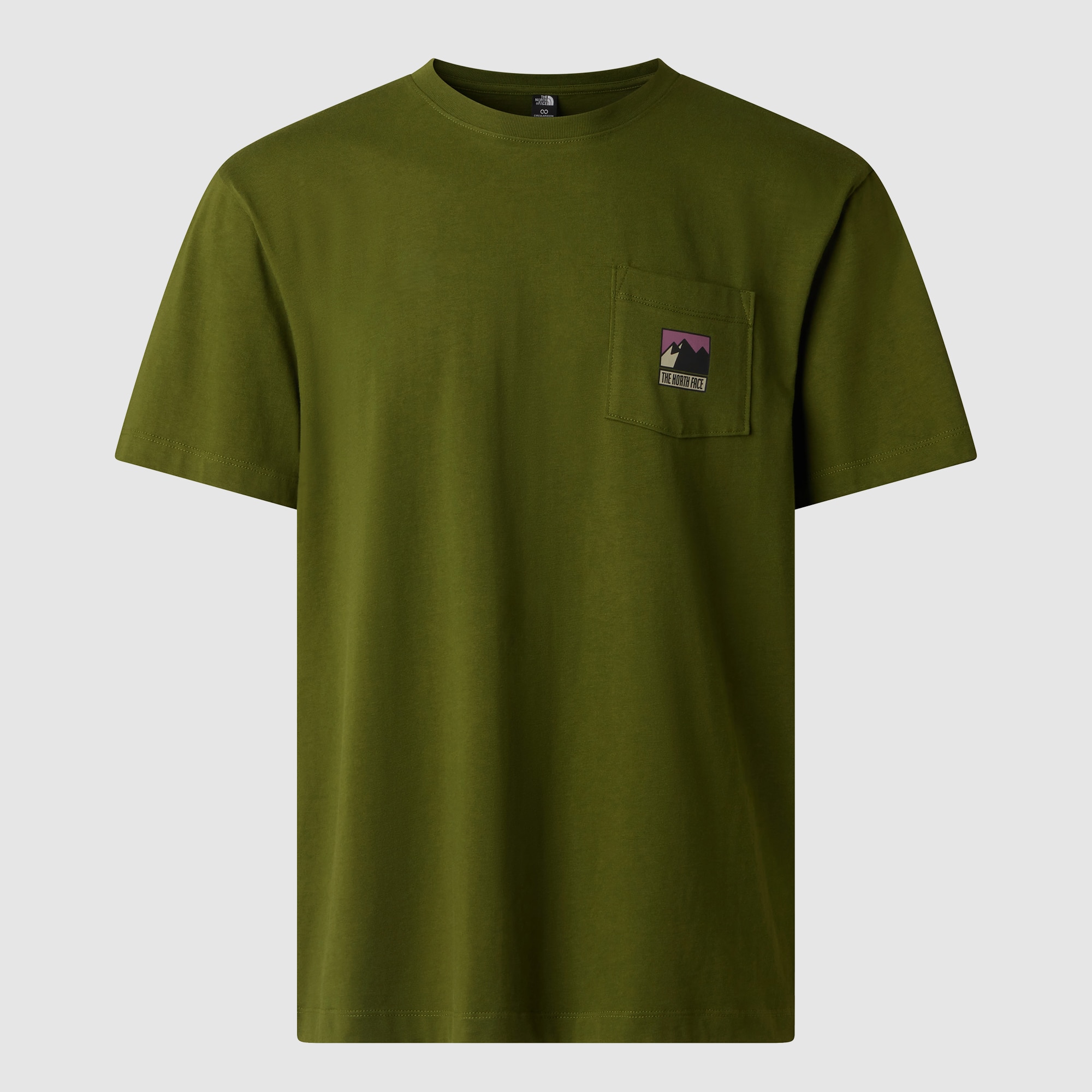 Camiseta holgada con logotipo para hombre Mountain The North Face - Verde Verde-5