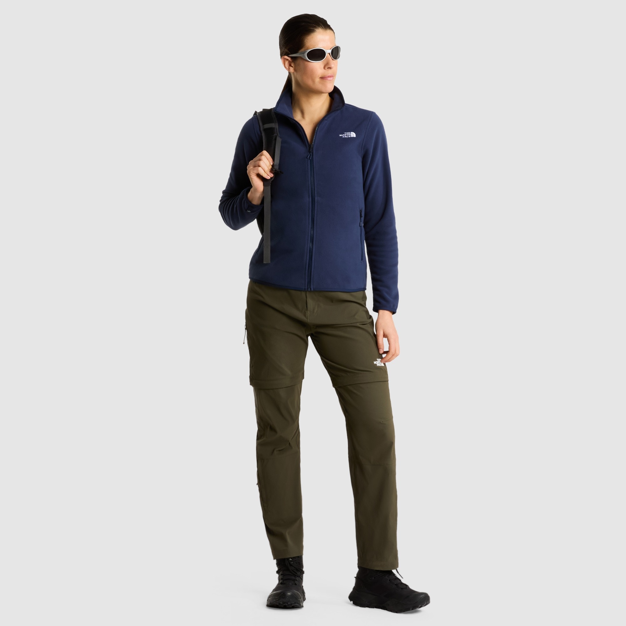 Forro polar con cremallera integral para mujer Glacier The North Face - Azul marino Azul marino-2