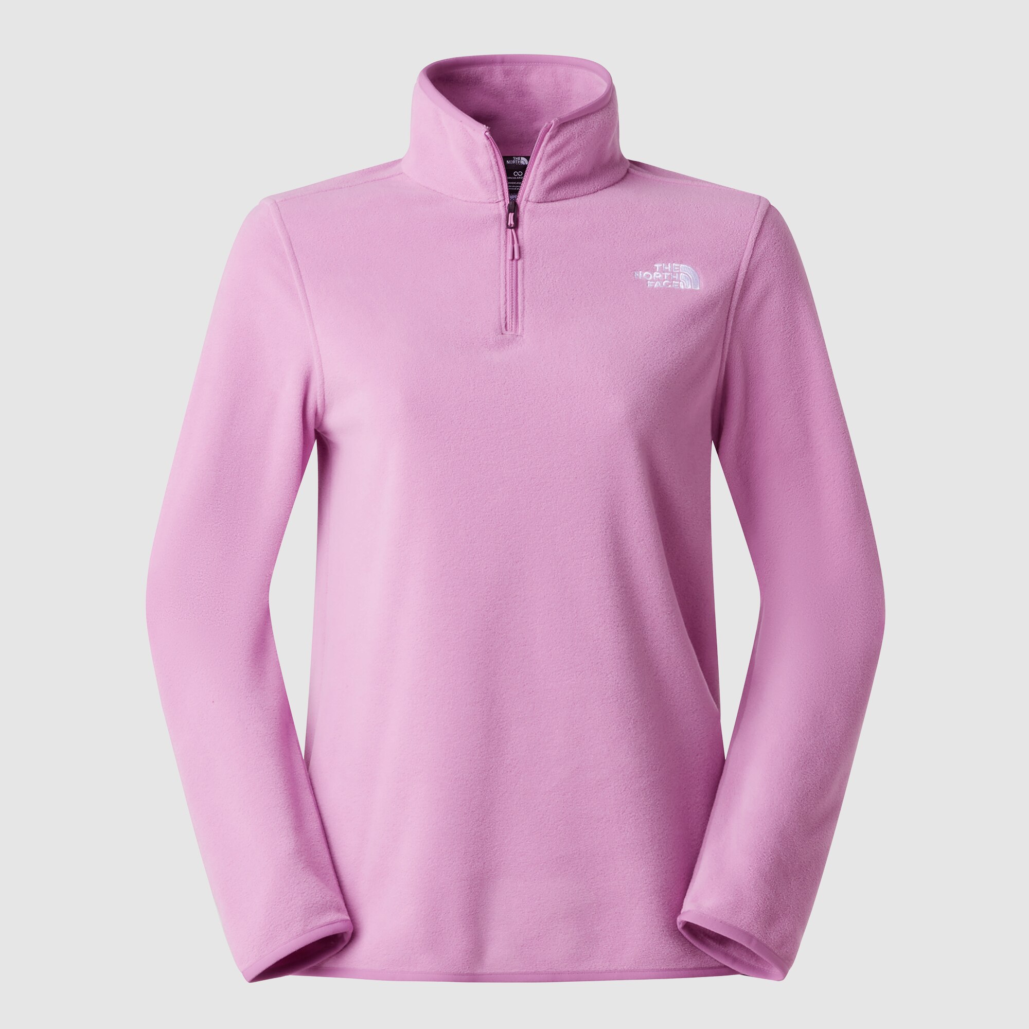Forro polar con cremallera de 1/4 para mujer Glacier The North Face - Rosa pastel Rosa pastel-1