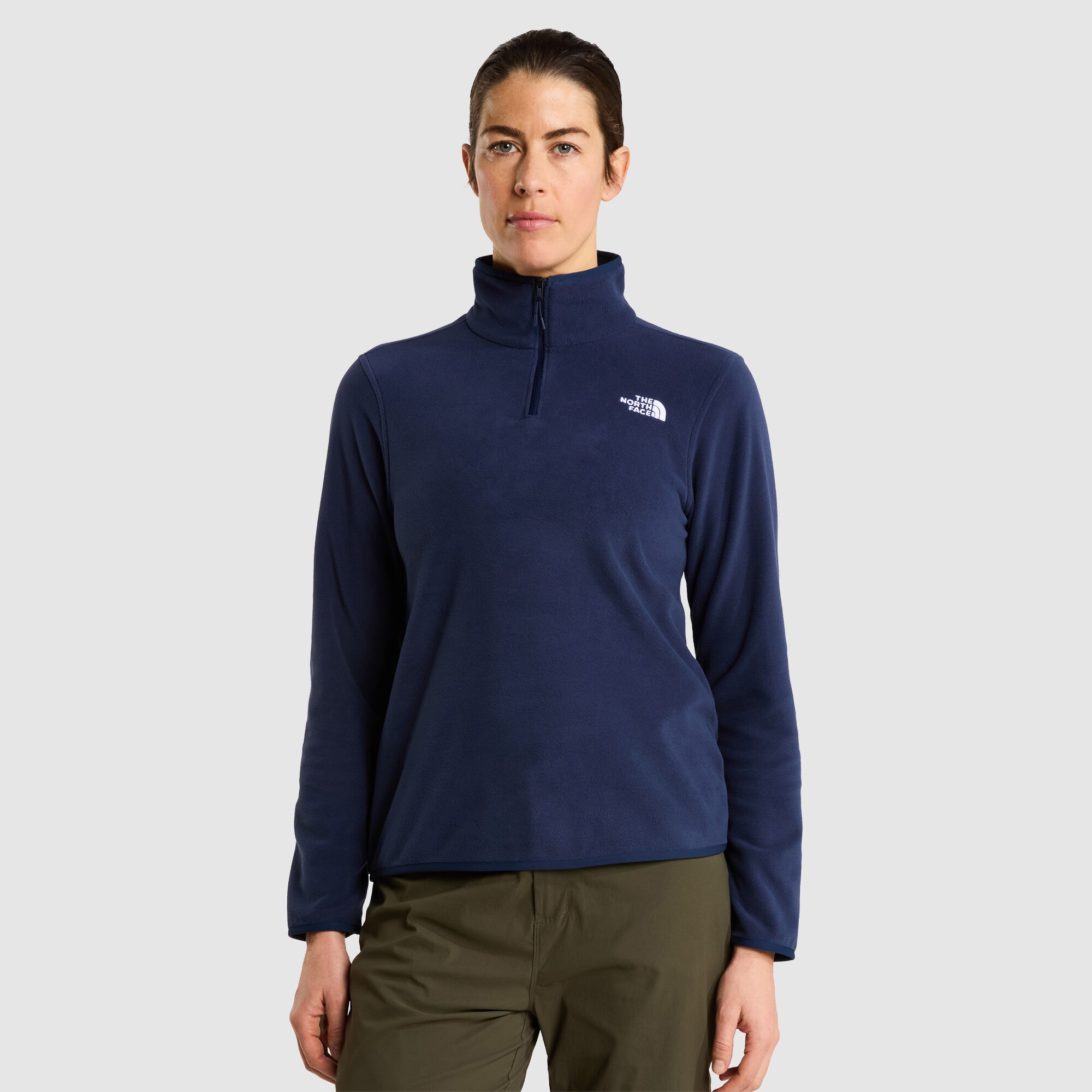 Imagen 0 de Forro polar con cremallera de 1/4 para mujer Glacier The North Face Azul