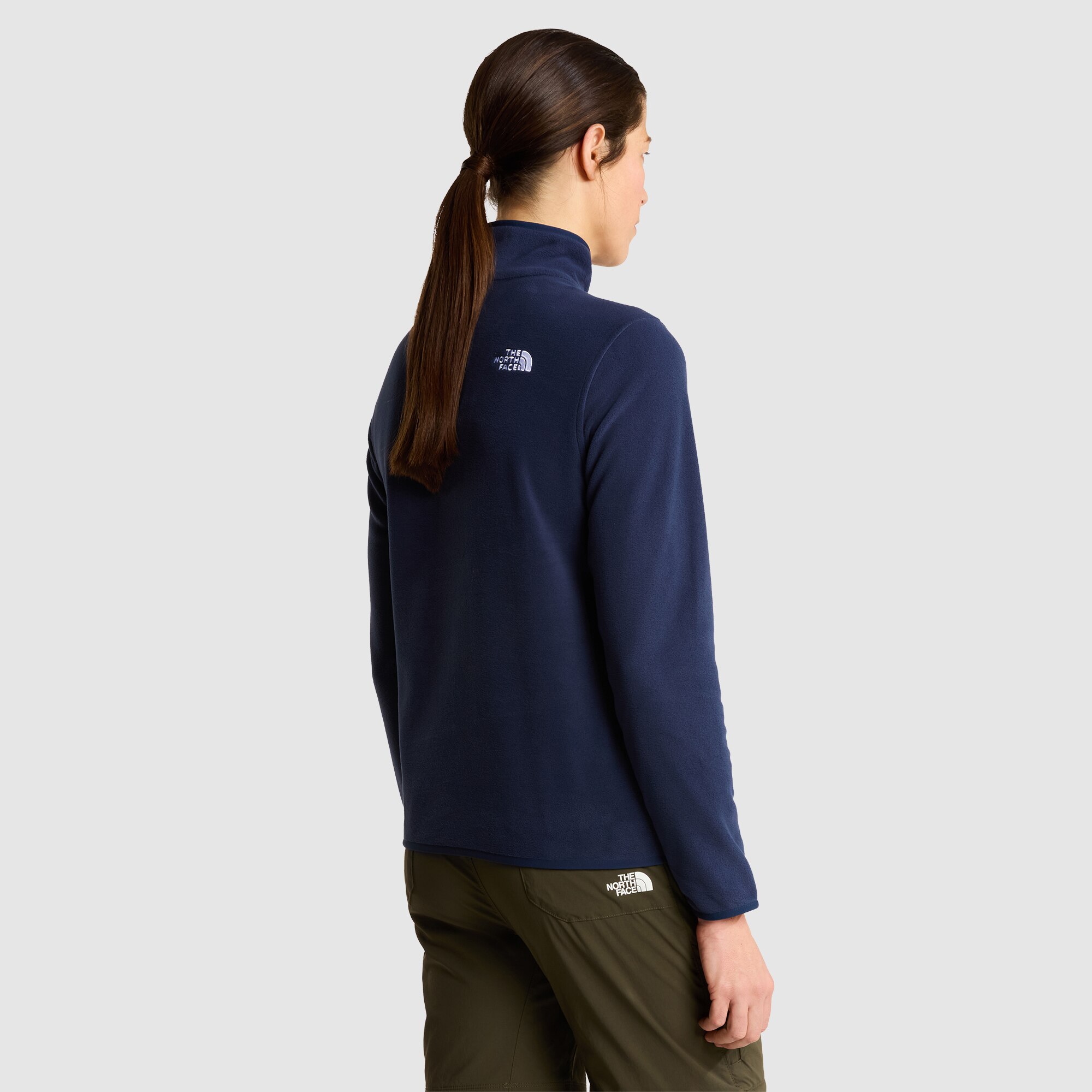 Forro polar con cremallera de 1/4 para mujer Glacier The North Face - Azul Azul-3
