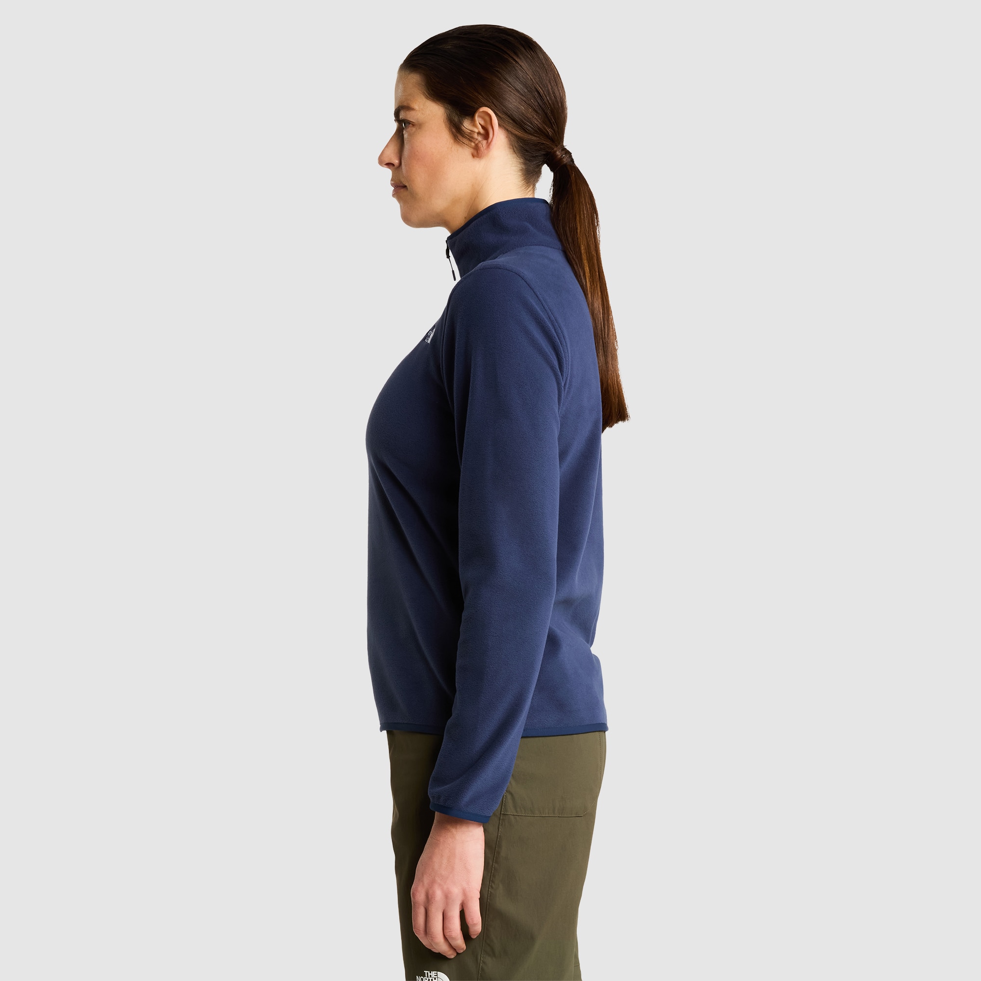 Forro polar con cremallera de 1/4 para mujer Glacier The North Face - Azul Azul-4