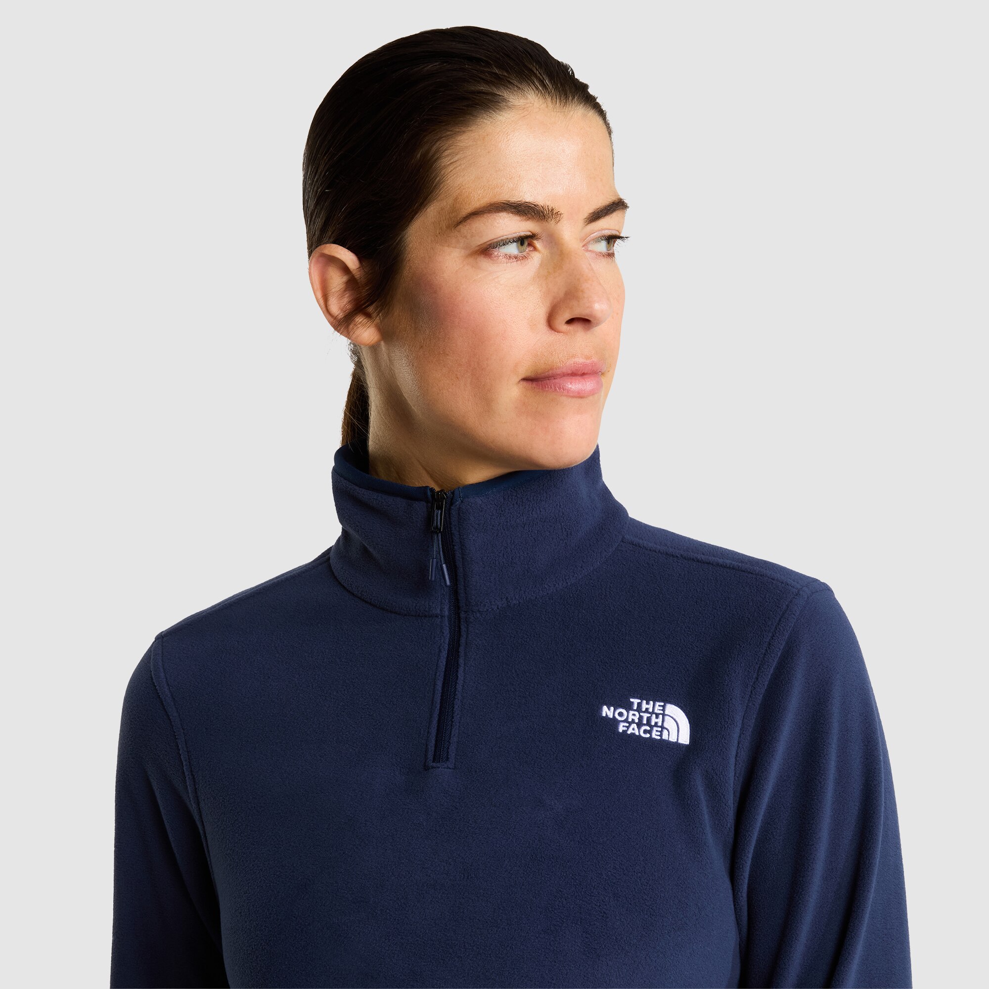 Forro polar con cremallera de 1/4 para mujer Glacier The North Face - Azul Azul-5
