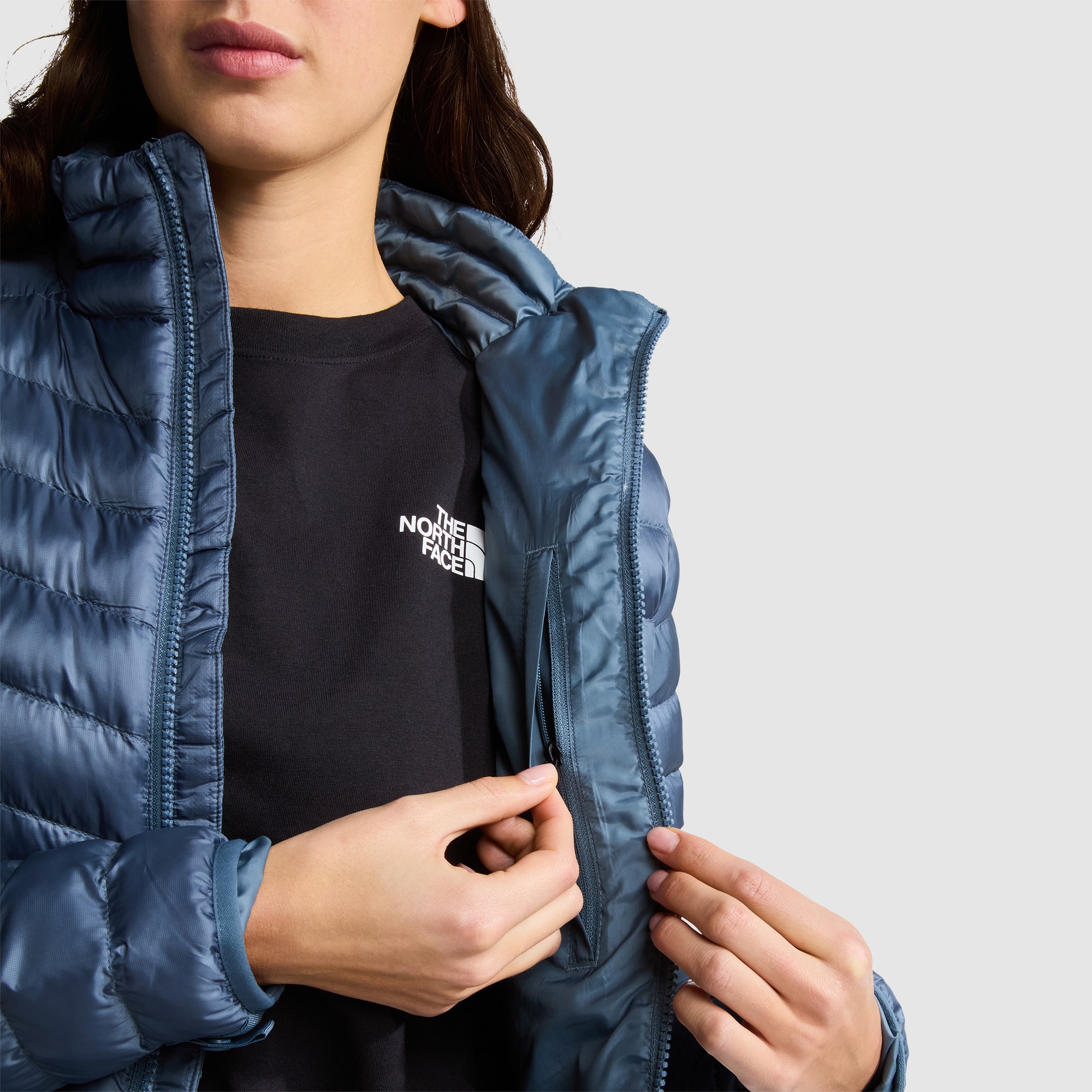Chaqueta con aislamiento térmico sintético para mujer Huila The North Face - Azul / Gris Azul / Gris-7