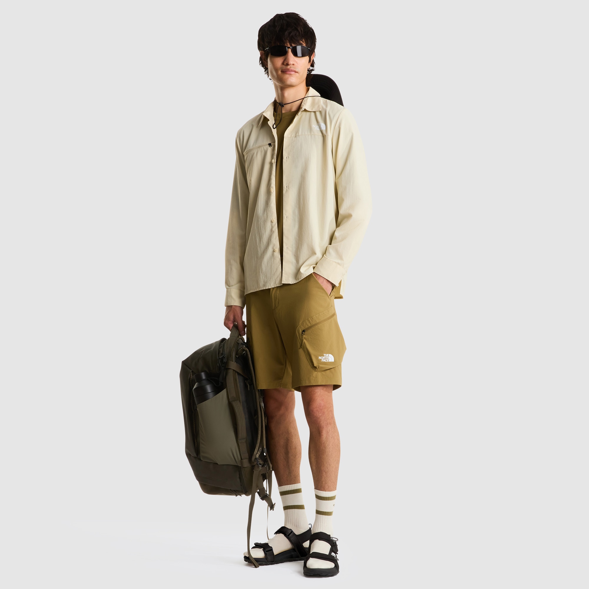 Pantalón corto plegable para hombre The North Face - Marrón Marrón-2