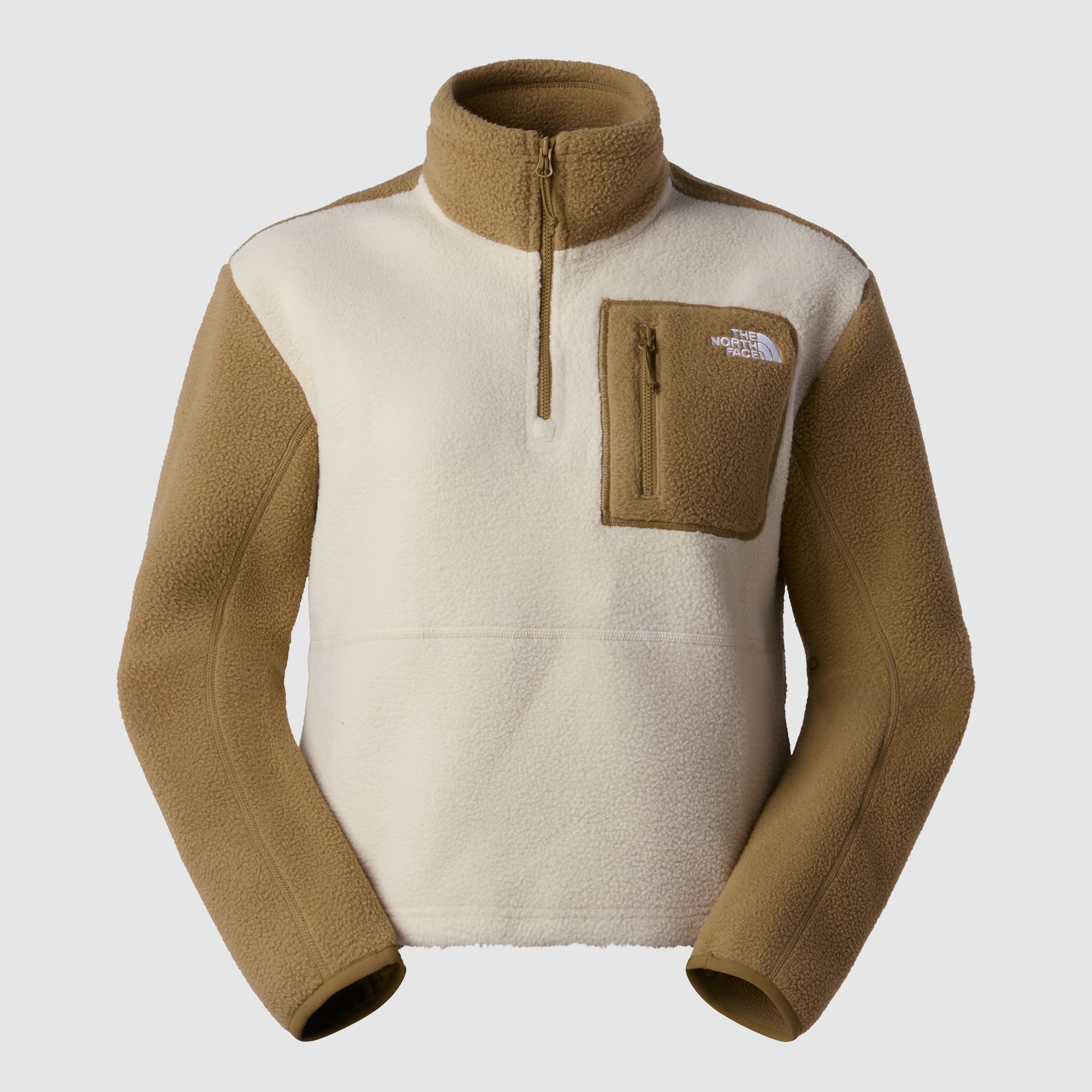 Forro polar con cremallera de 1/4 para mujer Yumiori The North Face - Beige / Blanco Beige-7