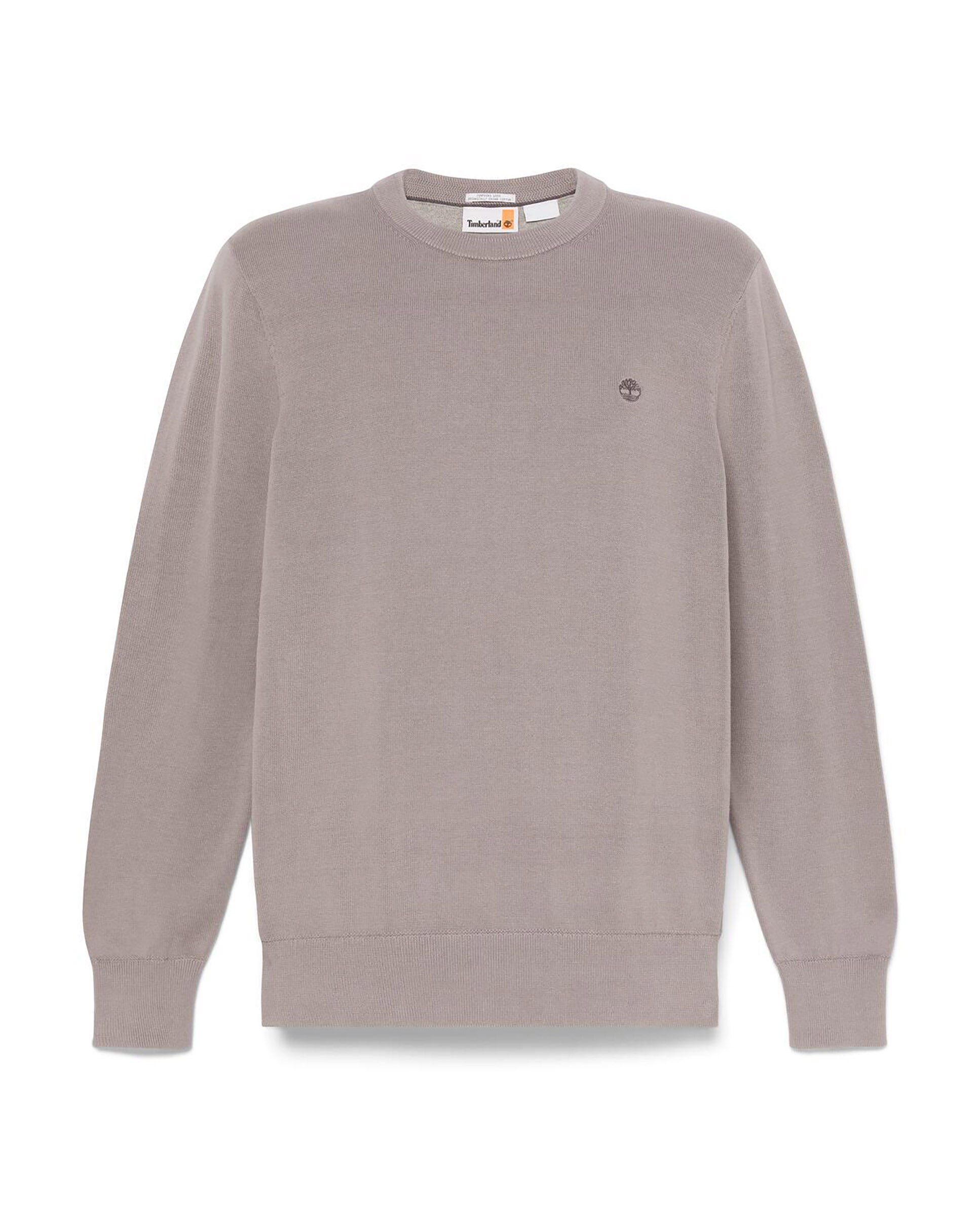Jersey de hombre de algodón orgánico cuello redondo y logo bordado - Timberland - Gris Gris-5