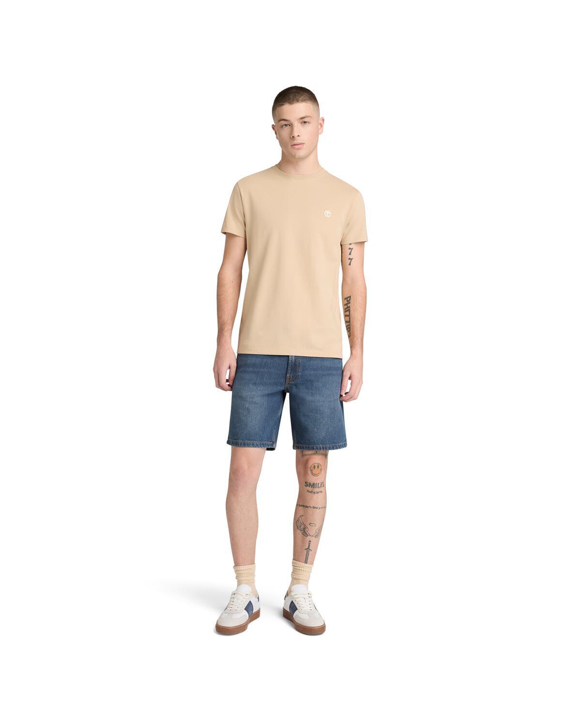 Timberland - Pantalones cortos vaqueros de hombre con tencel y corte regular.