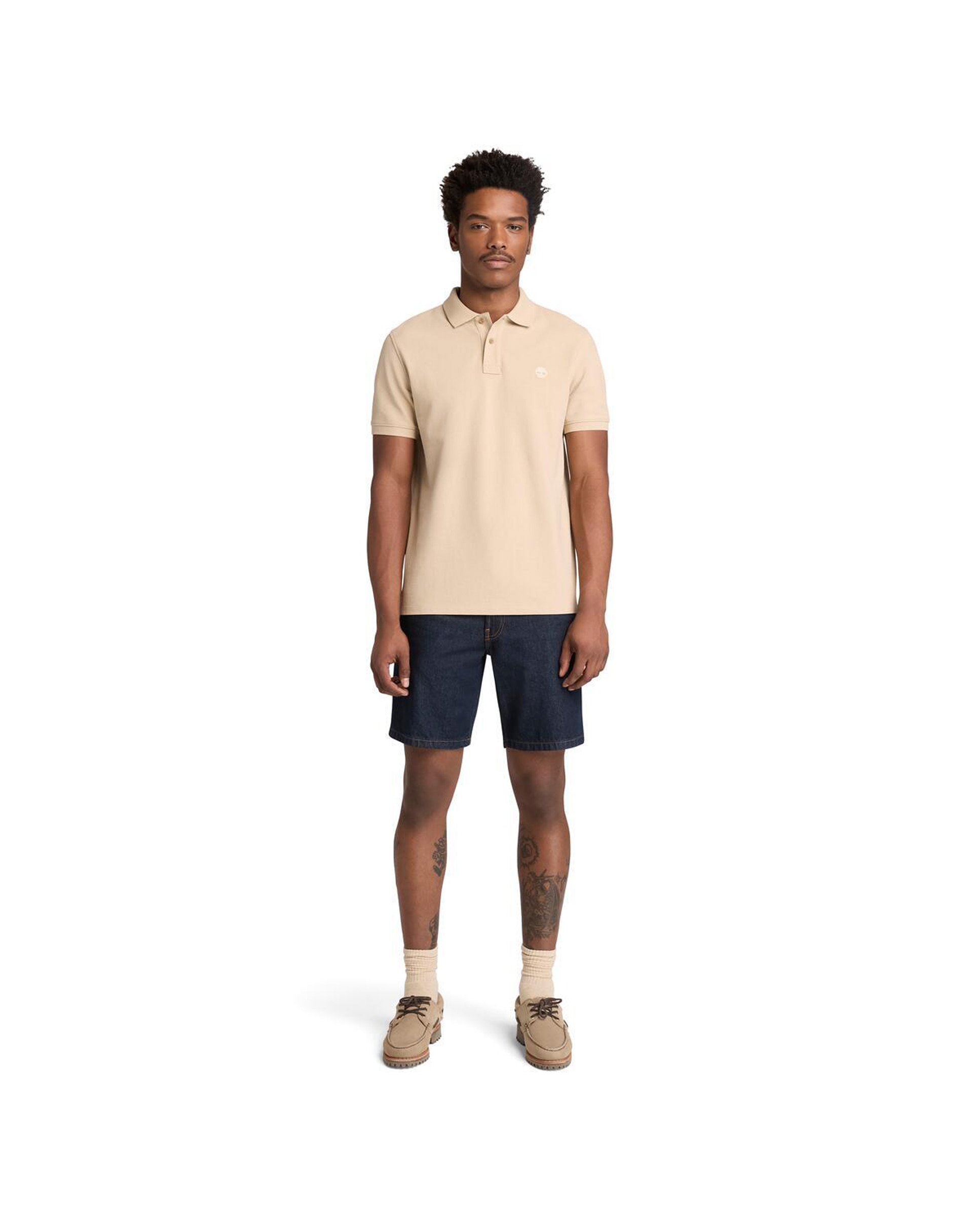 Imagen 0 de Pantalones cortos vaqueros de hombre con tencel y corte regular Azul denim